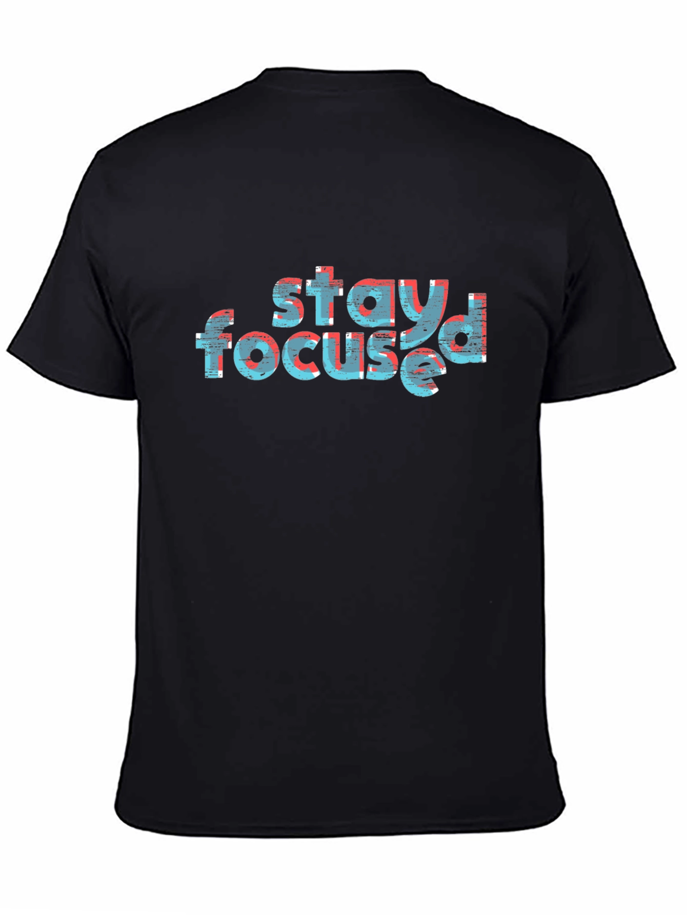 Stay Focused Graphic Tee - Stylish Black T-Shirt