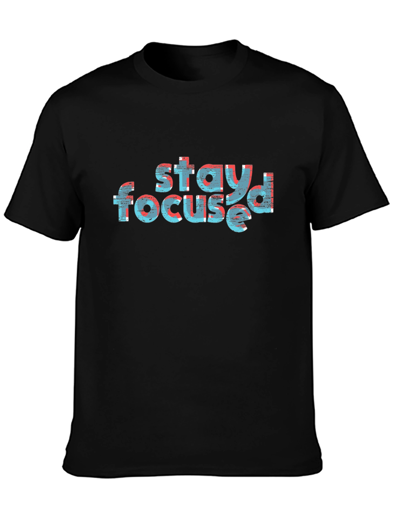 Stay Focused Graphic Tee - Stylish Black T-Shirt