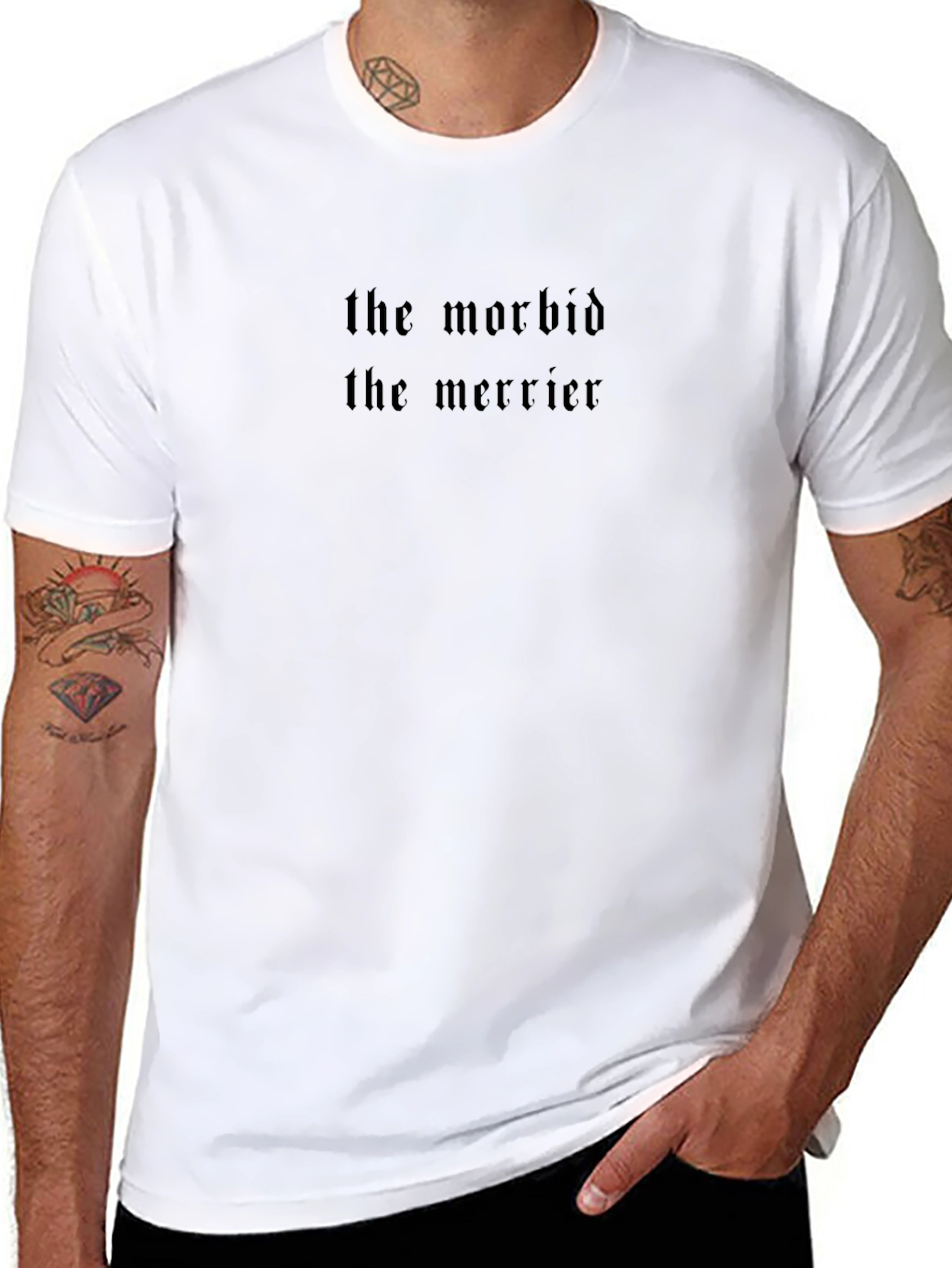 The Morbid the Merrier Black Tee