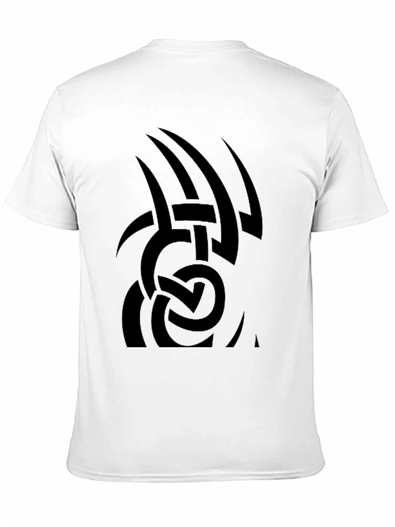 Black Graphic Tee - Tribal Design