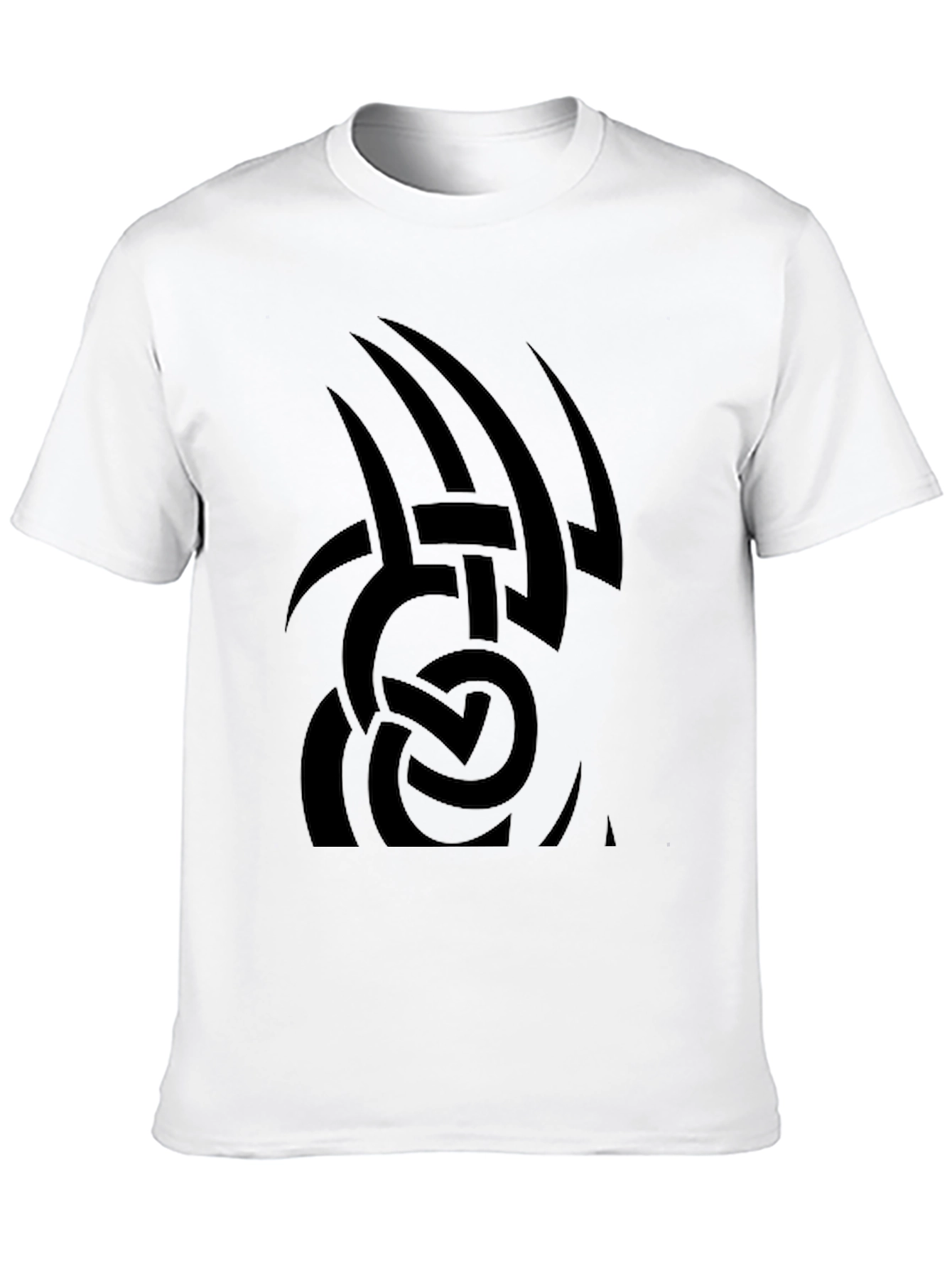 Black Graphic Tee - Tribal Design