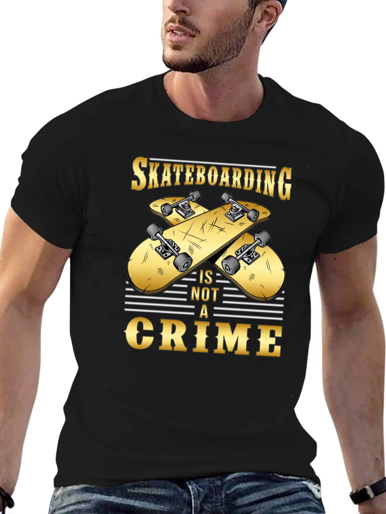 Skateboarding is Not a Crime Graphic Tee