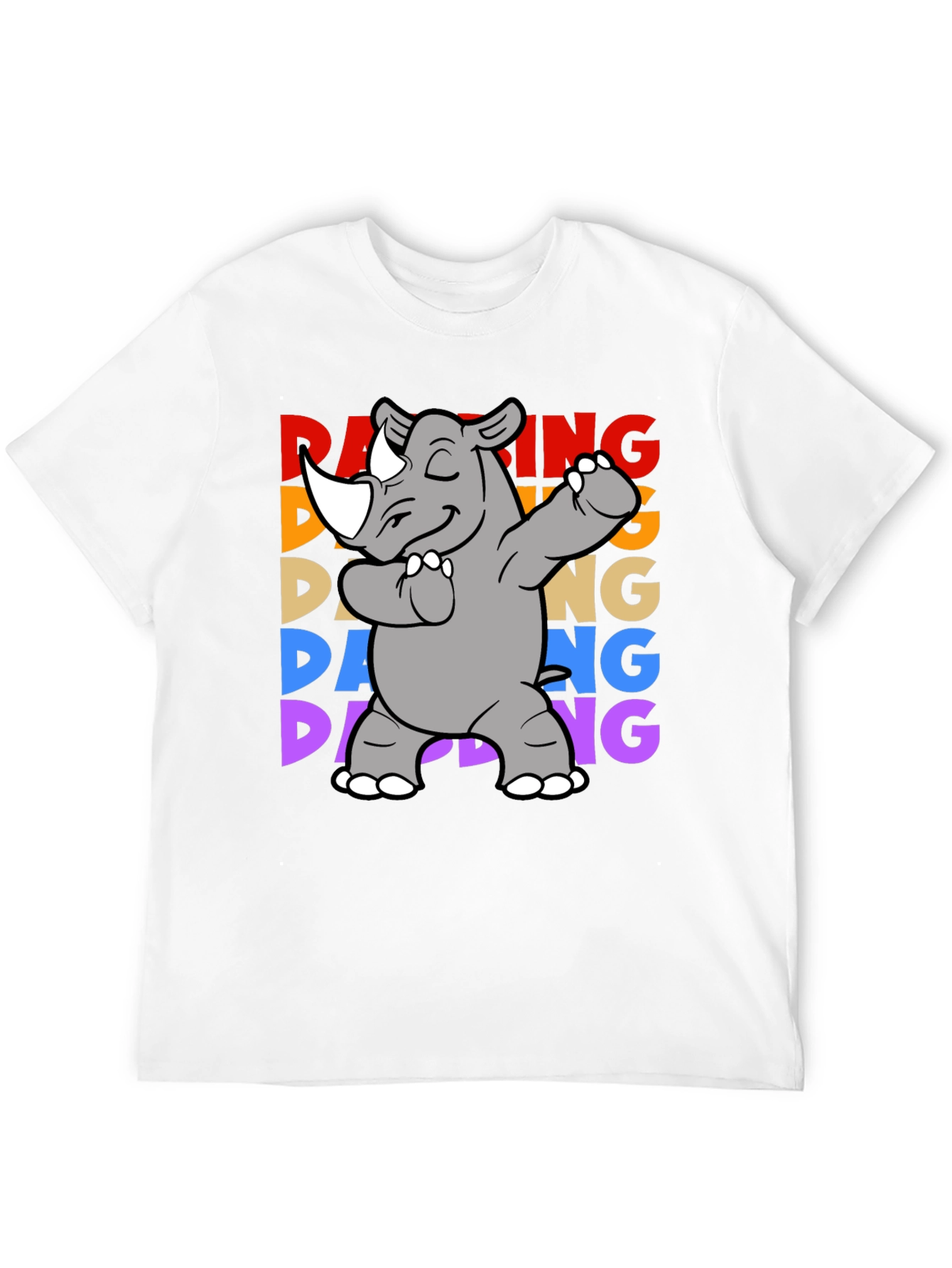 Dabbing Rhino Graphic Tee - Cool Animal Design