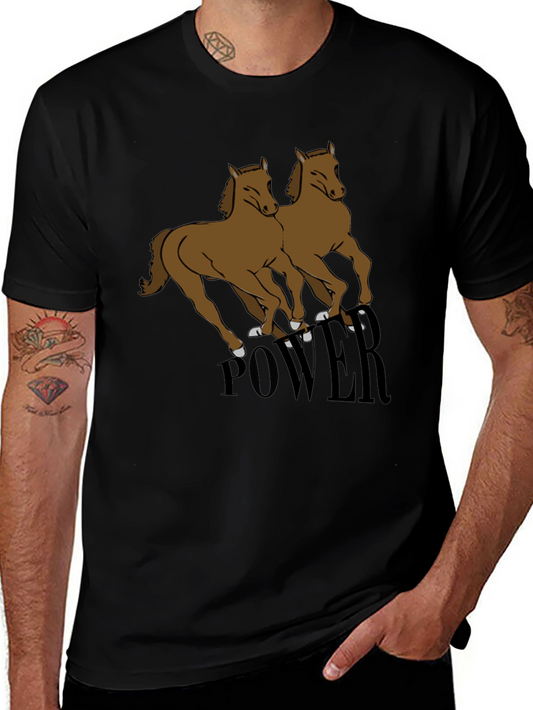Black Power Horse T-Shirt