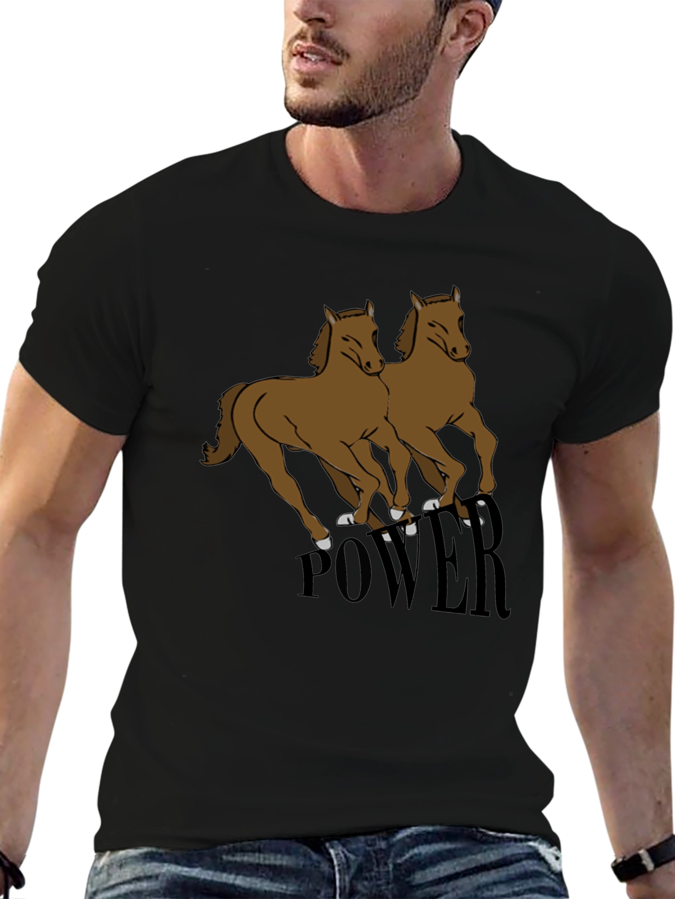 Black Power Horse T-Shirt