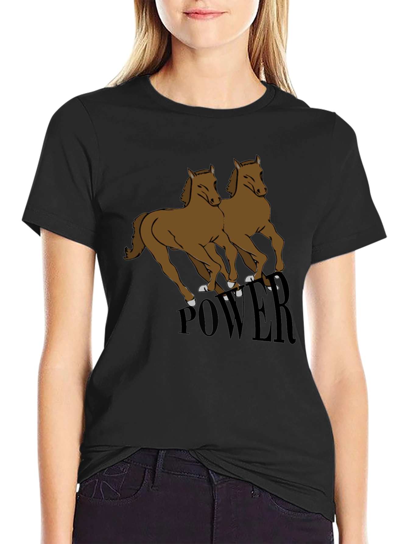 Black Power Horse T-Shirt