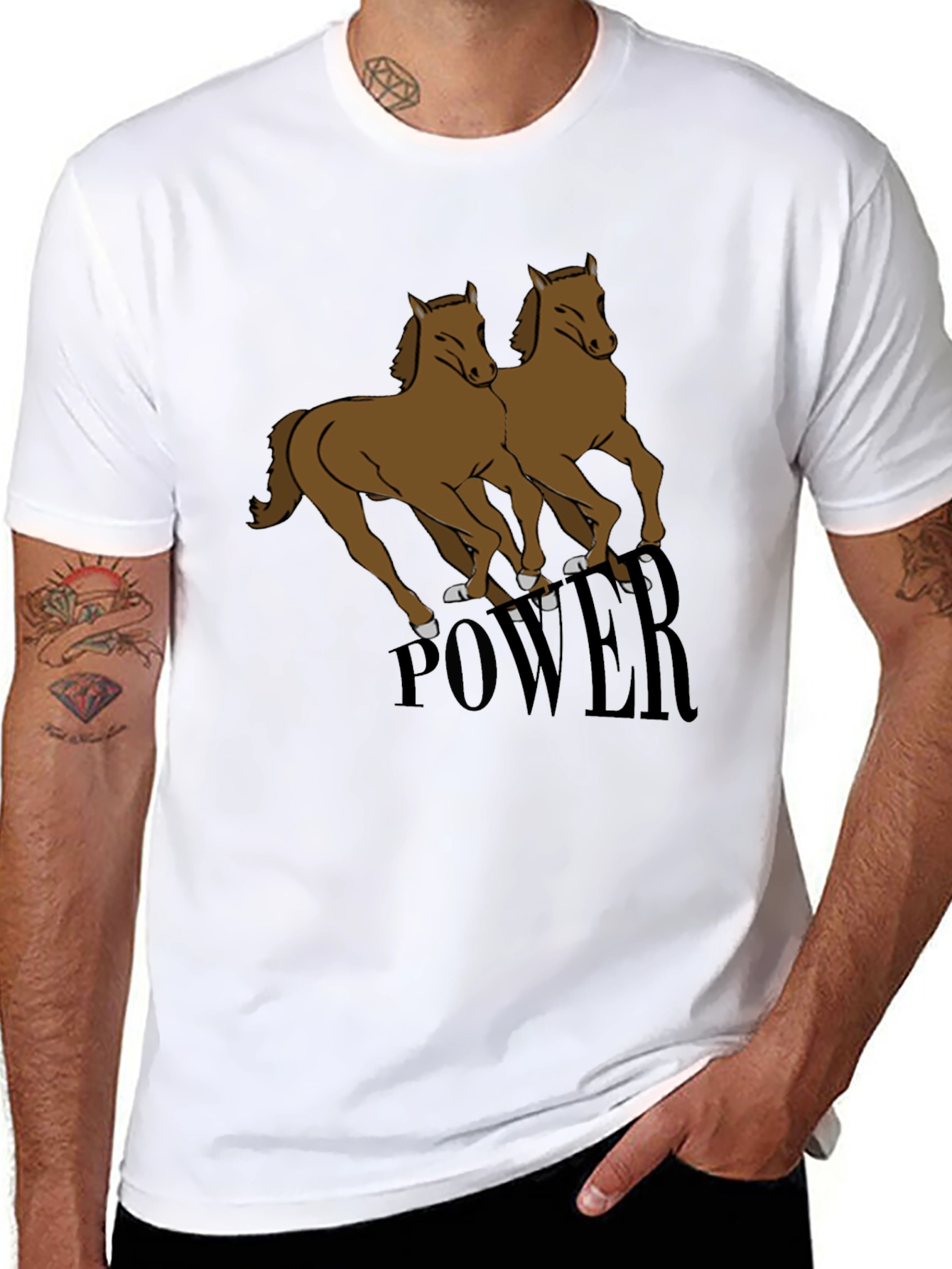 Black Power Horse T-Shirt