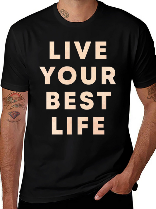 Live Your Best Life Black Graphic Tee
