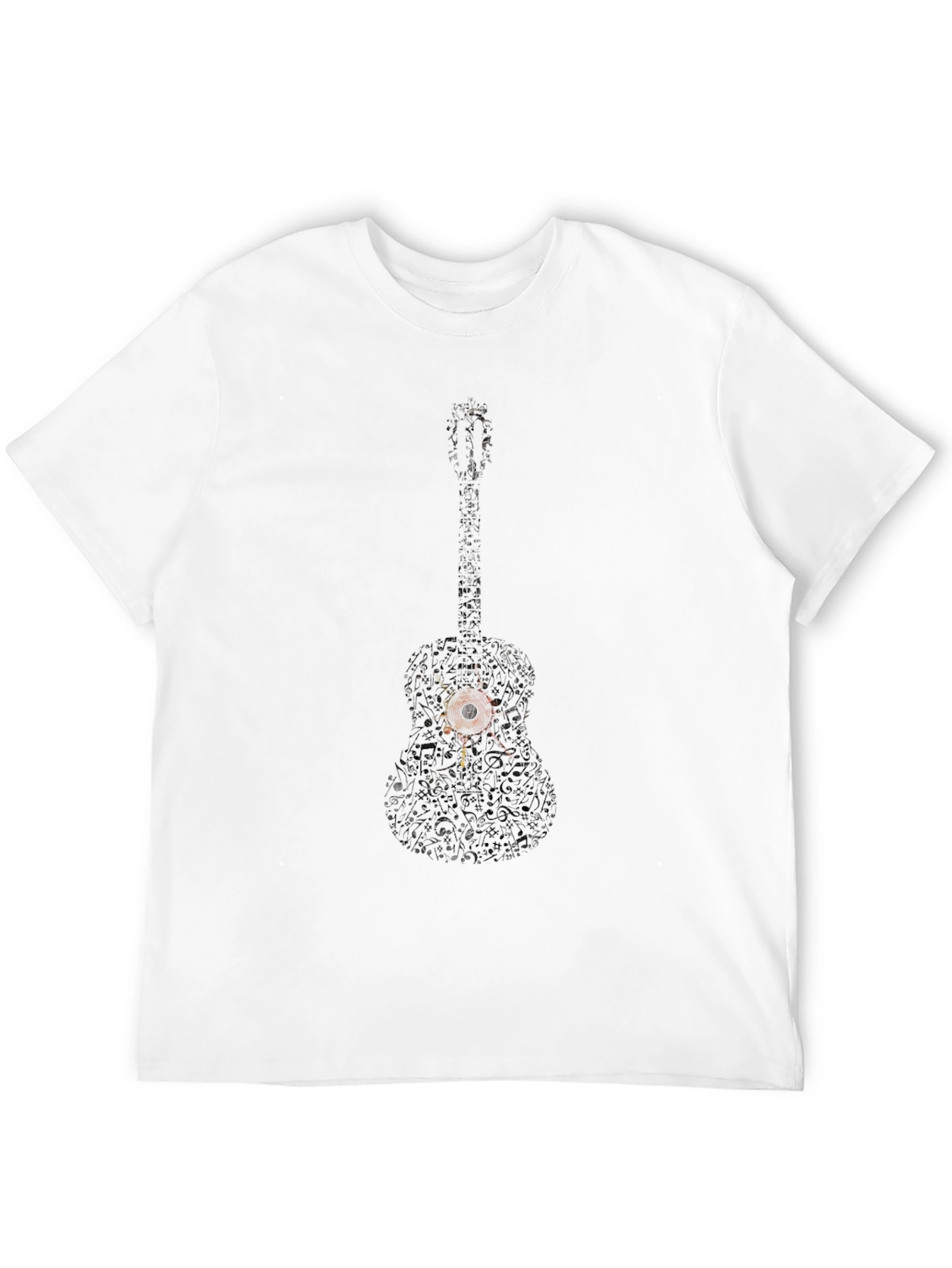 Distressed Guitar Graphic Black T-Shirt