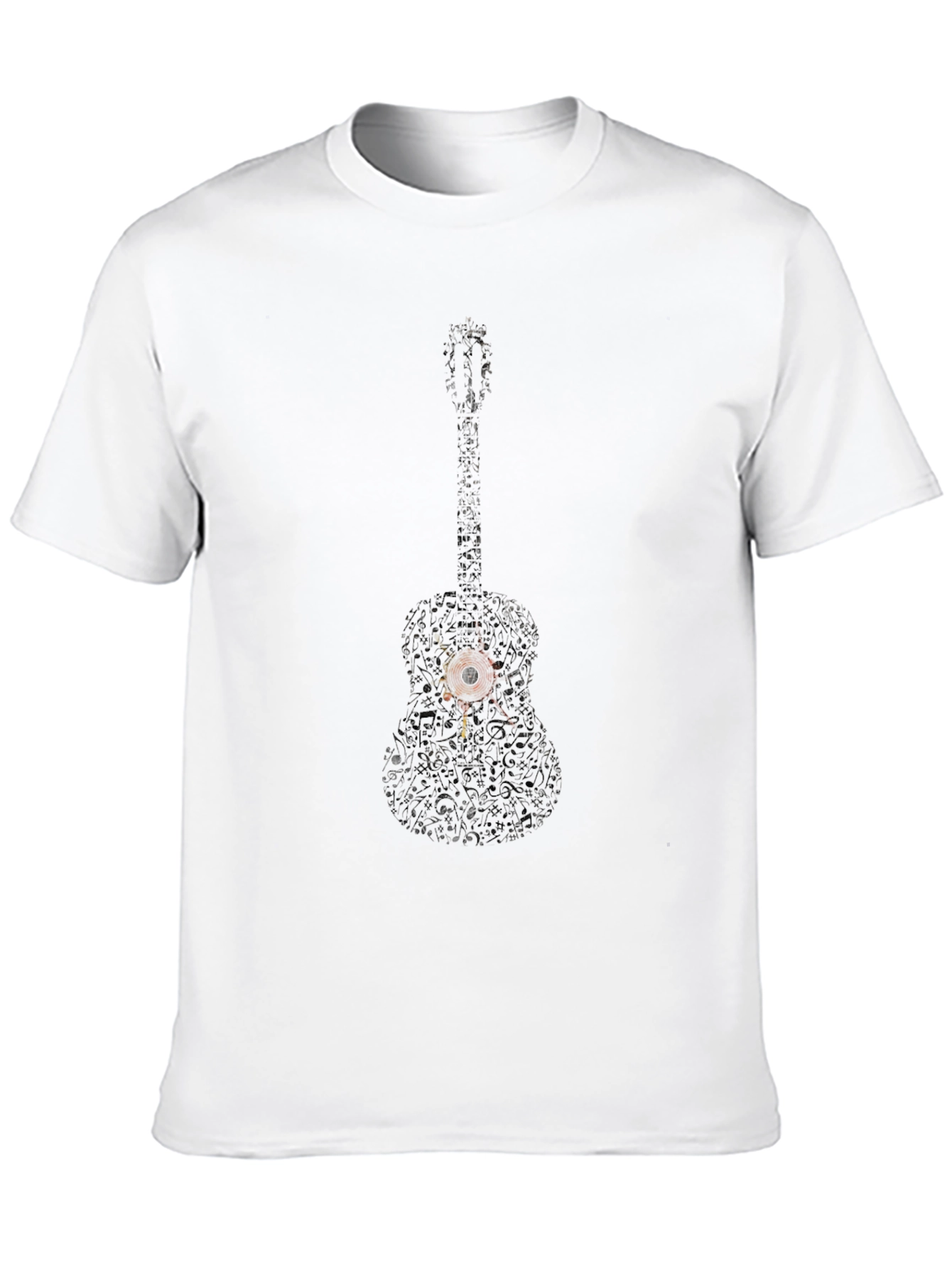 Distressed Guitar Graphic Black T-Shirt