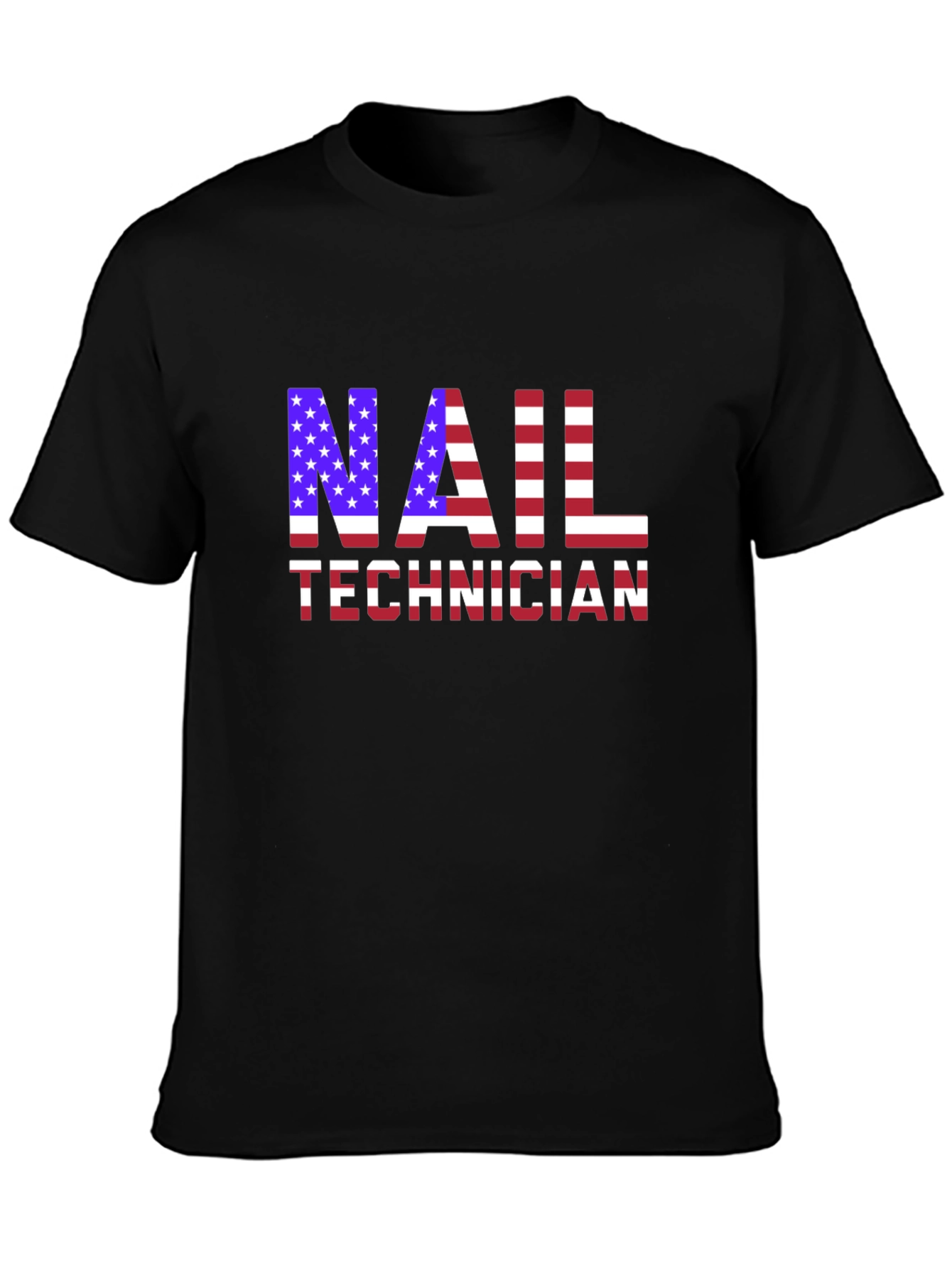 Nail Technician USA Flag T-Shirt