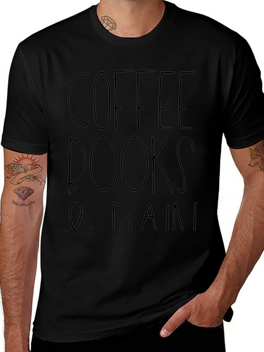 Coffee Books & Rain Graphic T-Shirt