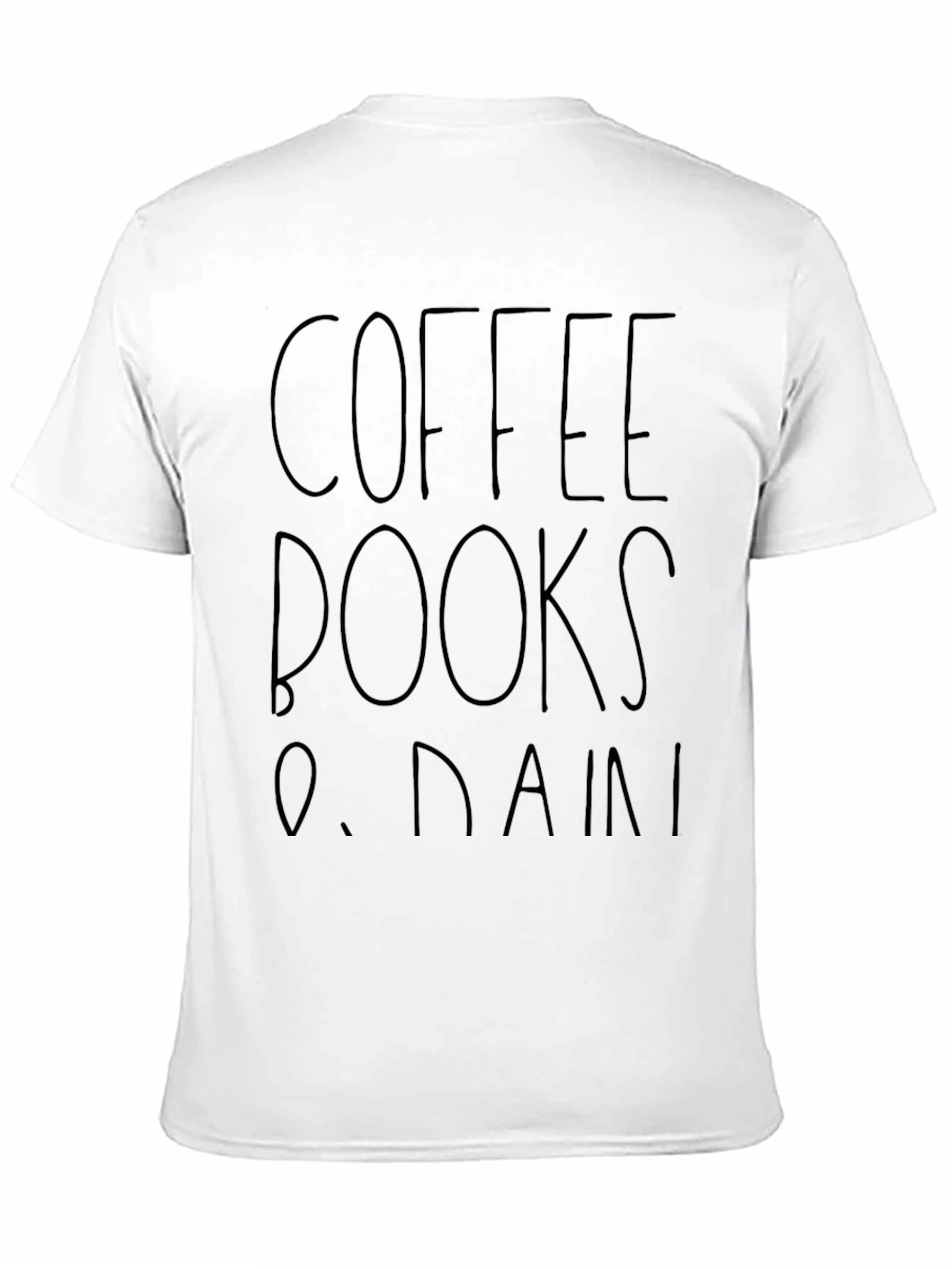 Coffee Books & Rain Graphic T-Shirt