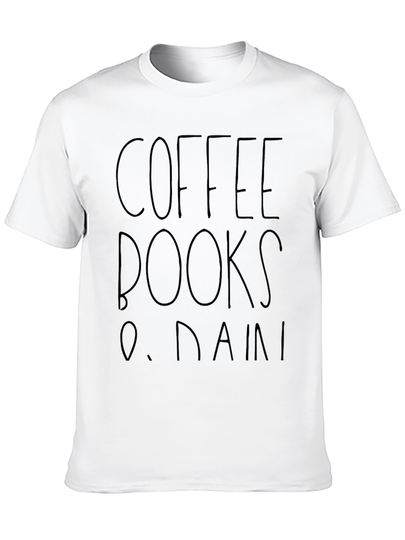 Coffee Books & Rain Graphic T-Shirt