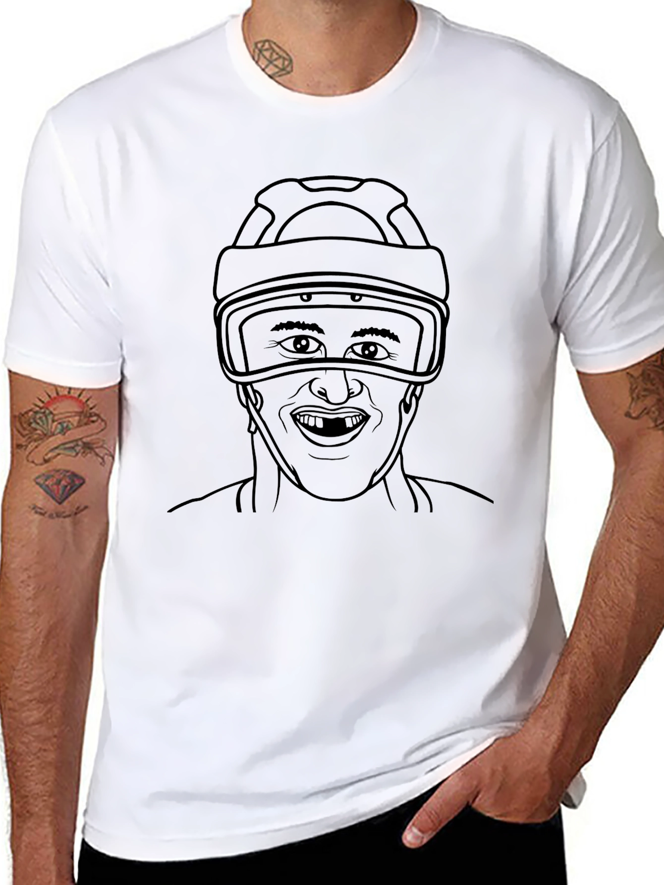 Hockey Goalie Graphic Tee - Cool Black T-Shirt