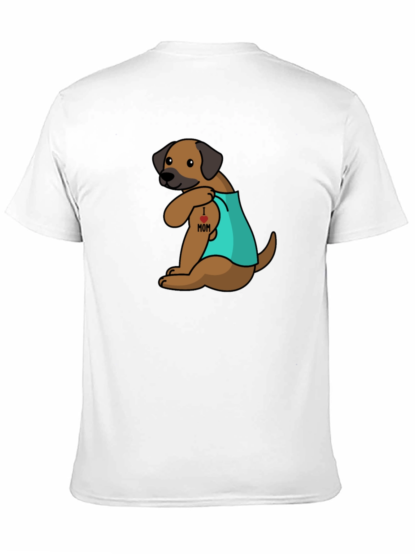 Dog I Heart Mom Tattoo Graphic Tee