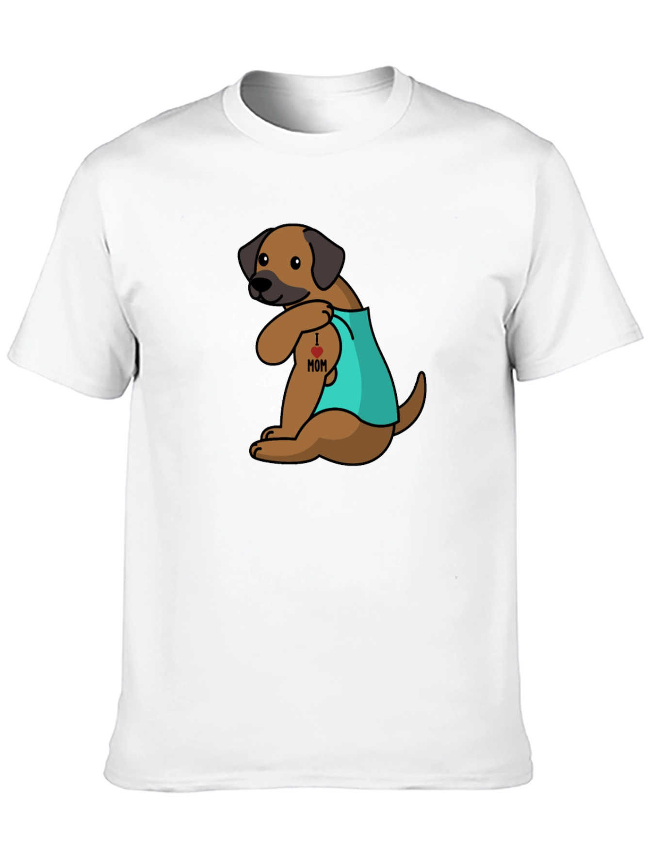 Dog I Heart Mom Tattoo Graphic Tee