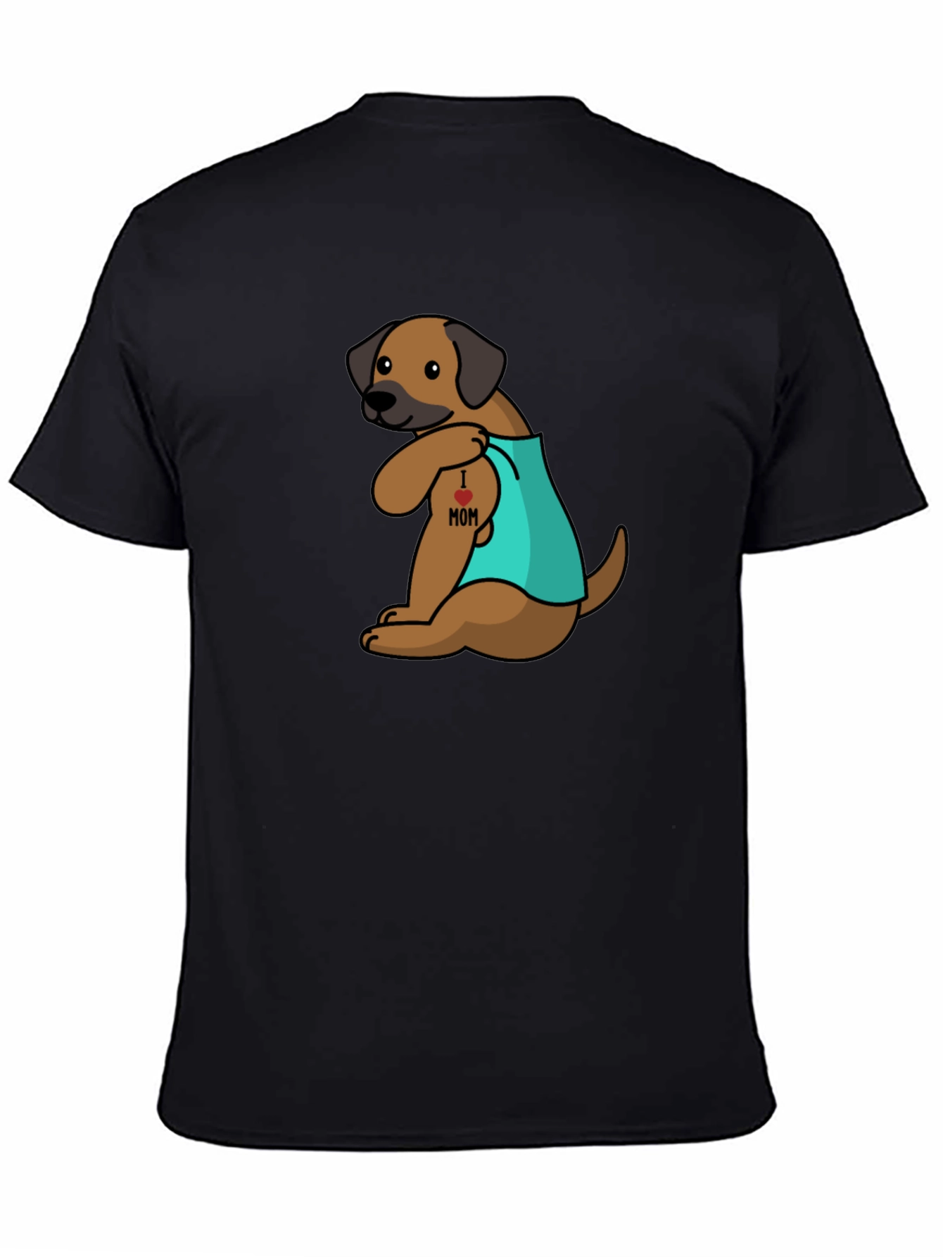 Dog I Heart Mom Tattoo Graphic Tee