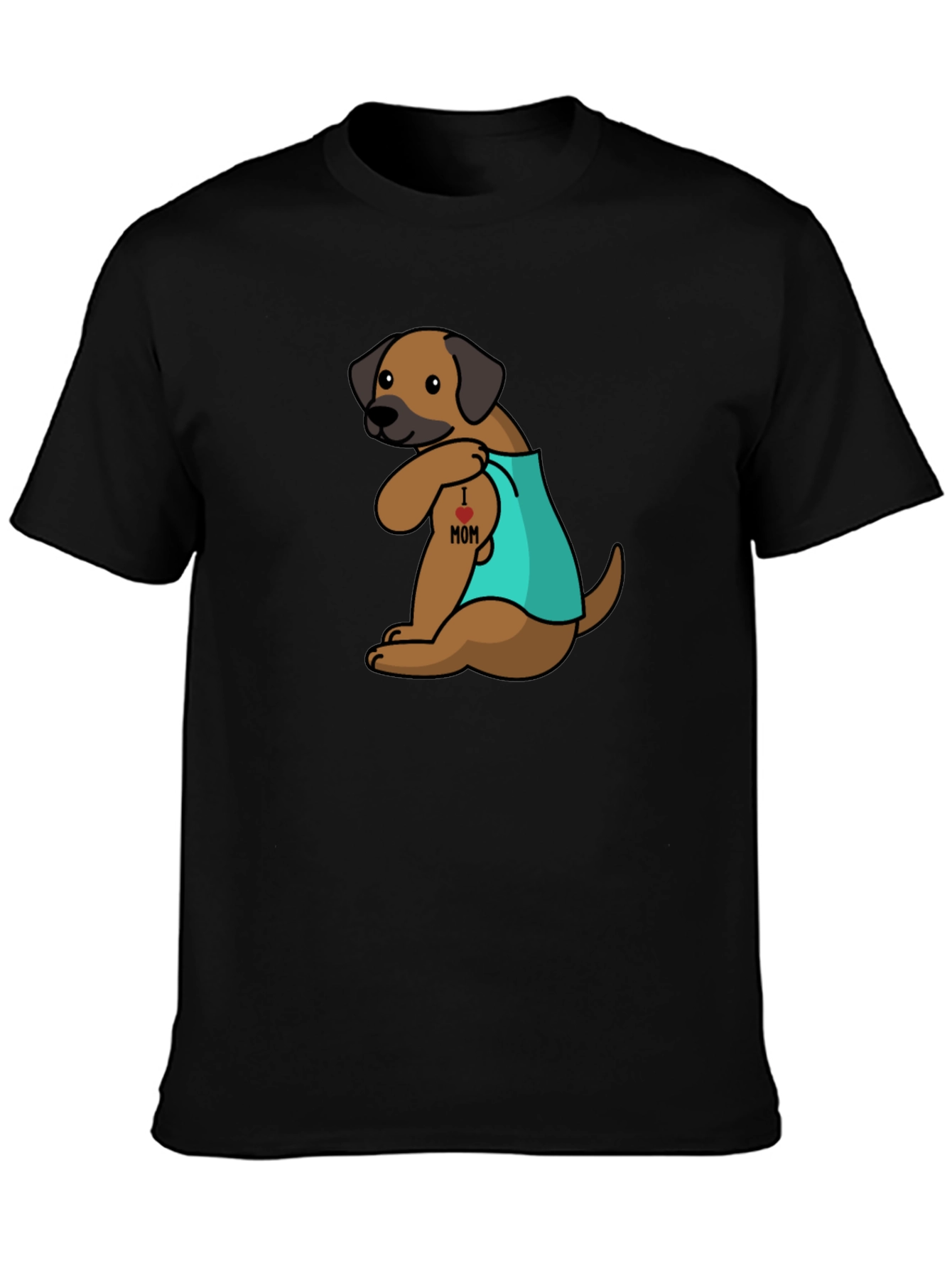 Dog I Heart Mom Tattoo Graphic Tee