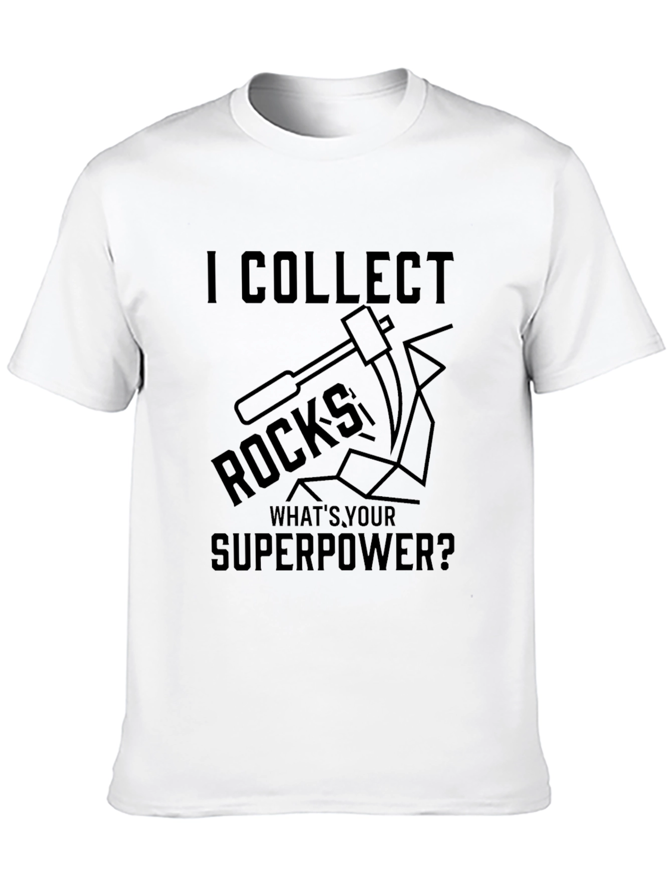 Rock Collector Black T-Shirt Superpower Tee