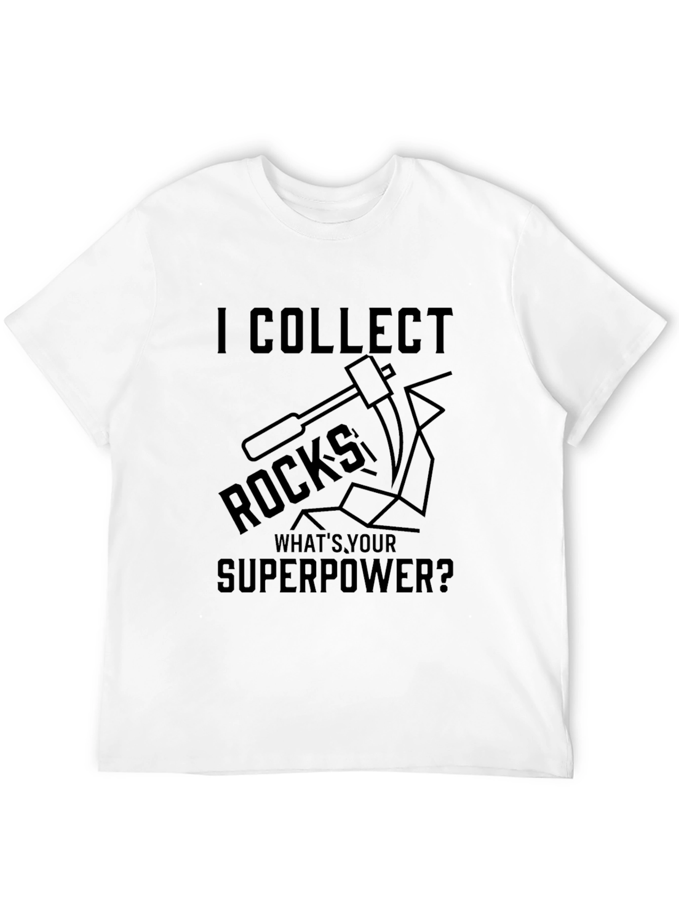 Rock Collector Black T-Shirt Superpower Tee