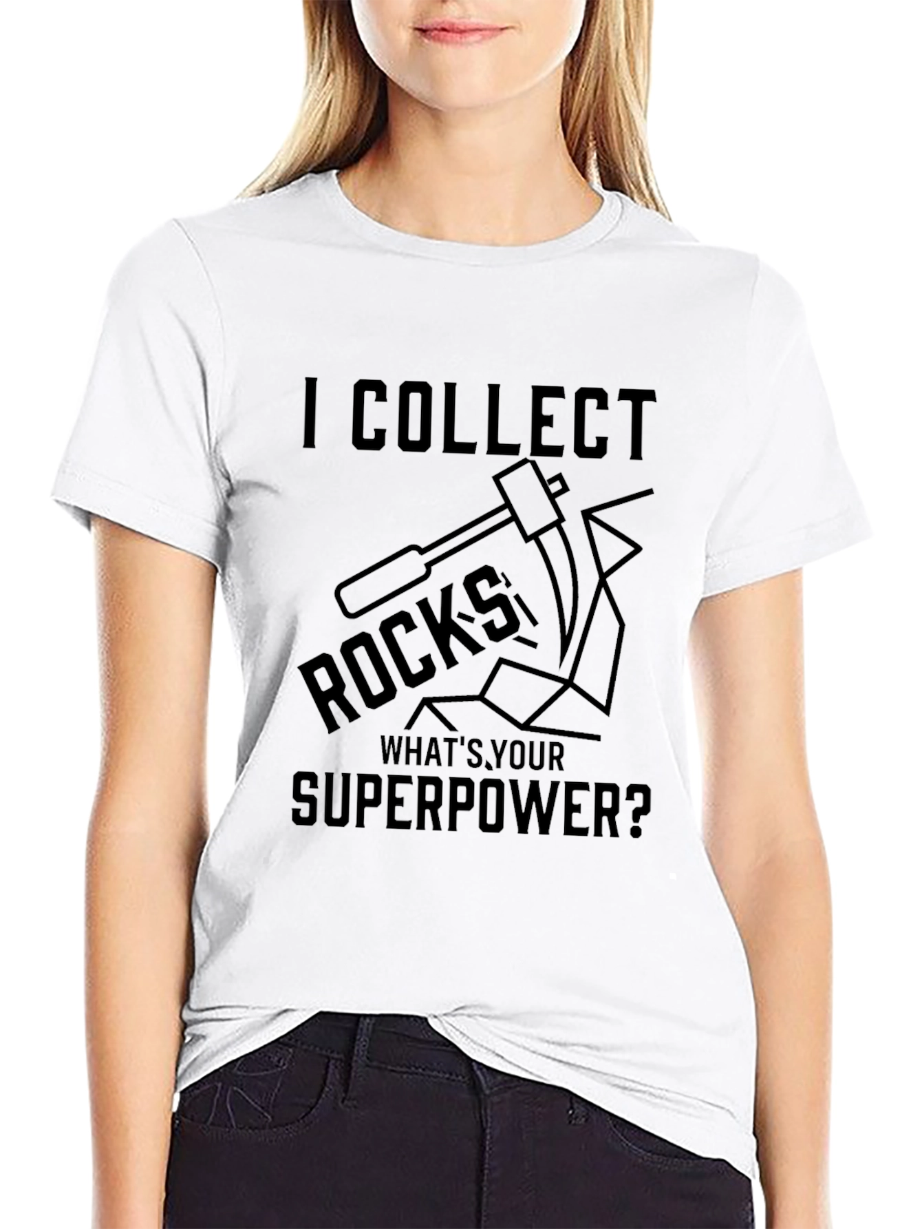 Rock Collector Black T-Shirt Superpower Tee