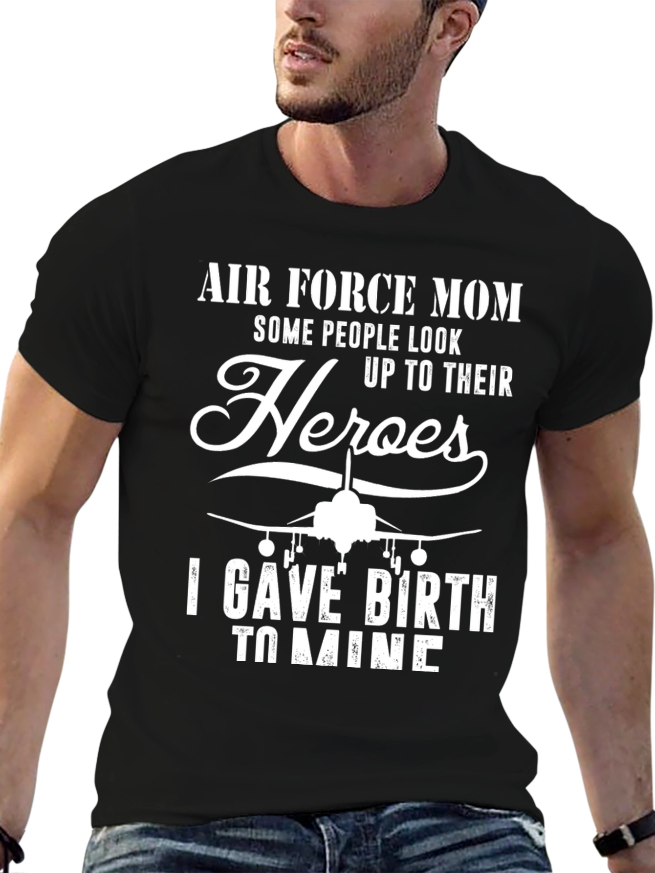 Air Force Mom Heroes Graphic T-Shirt