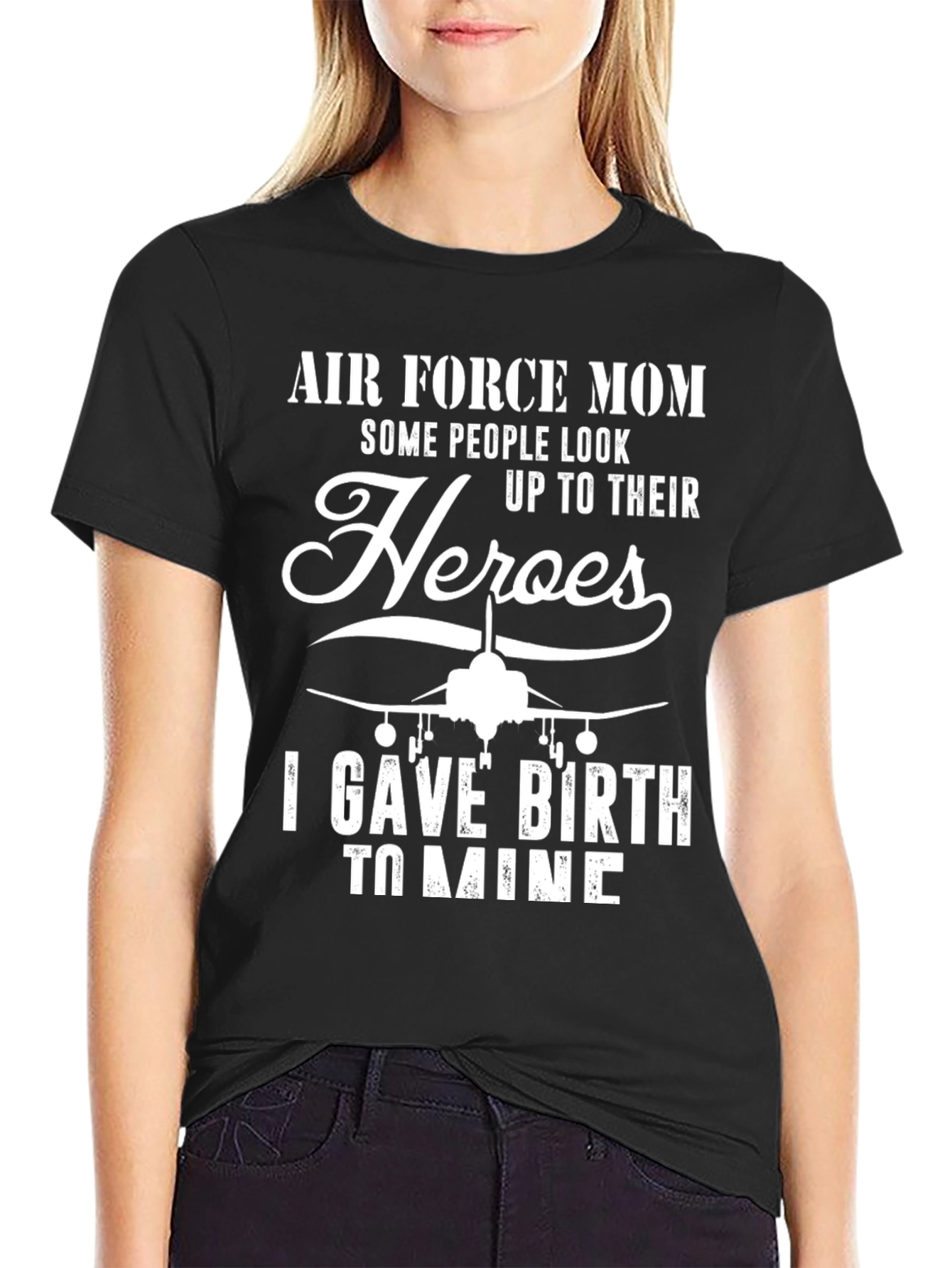 Air Force Mom Heroes Graphic T-Shirt
