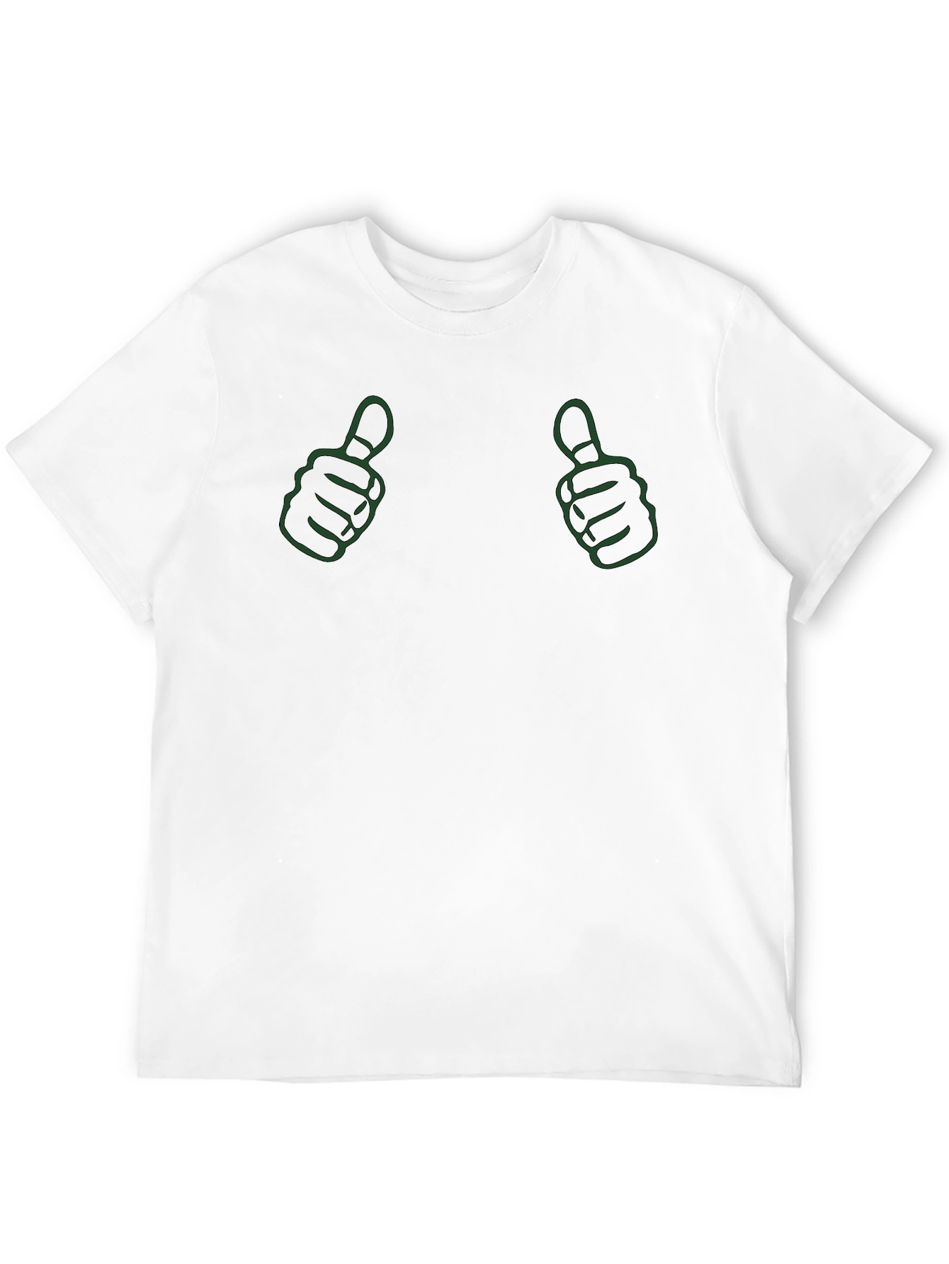 Thumbs Up Graphic Tee - Black Cotton Comfort