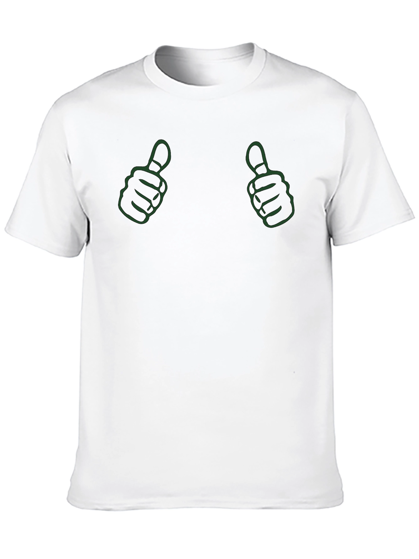 Thumbs Up Graphic Tee - Black Cotton Comfort