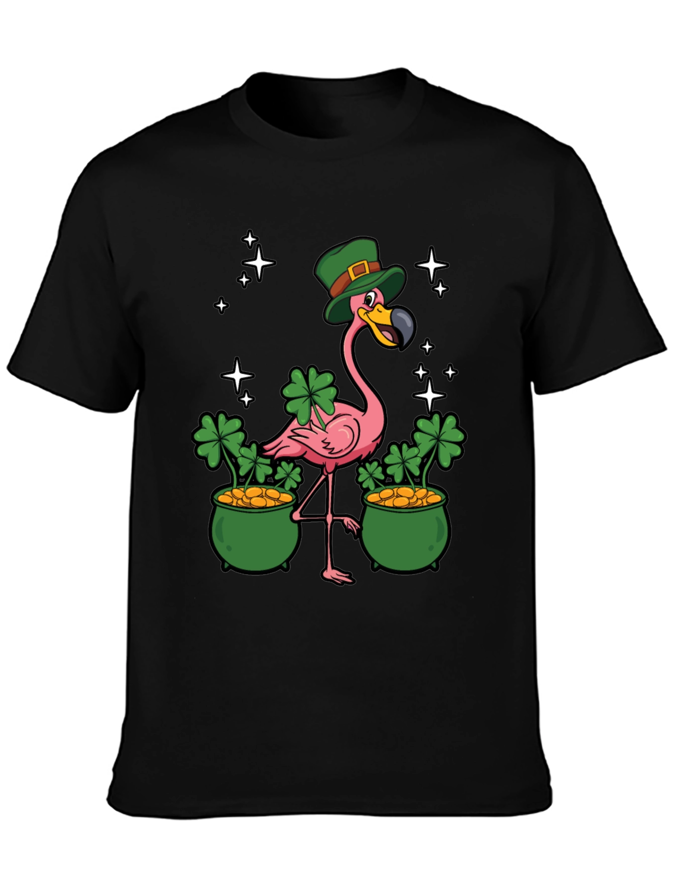 St. Patricks Day Flamingo Graphic Tee