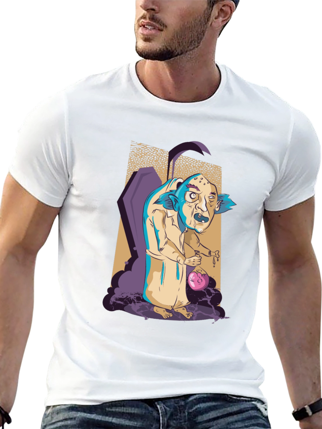 Monster Cartoon Graphic T-Shirt