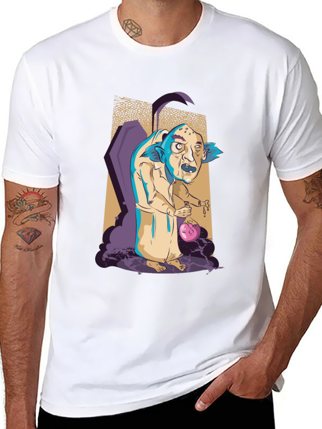 Monster Cartoon Graphic T-Shirt