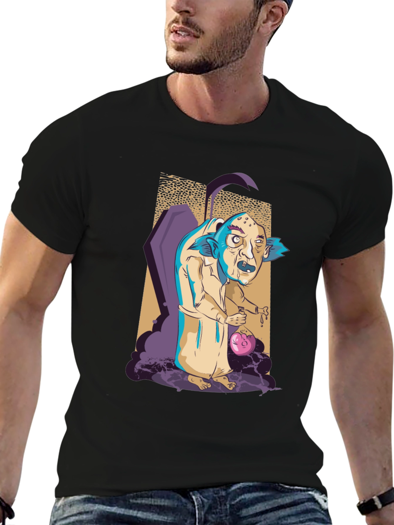 Monster Cartoon Graphic T-Shirt