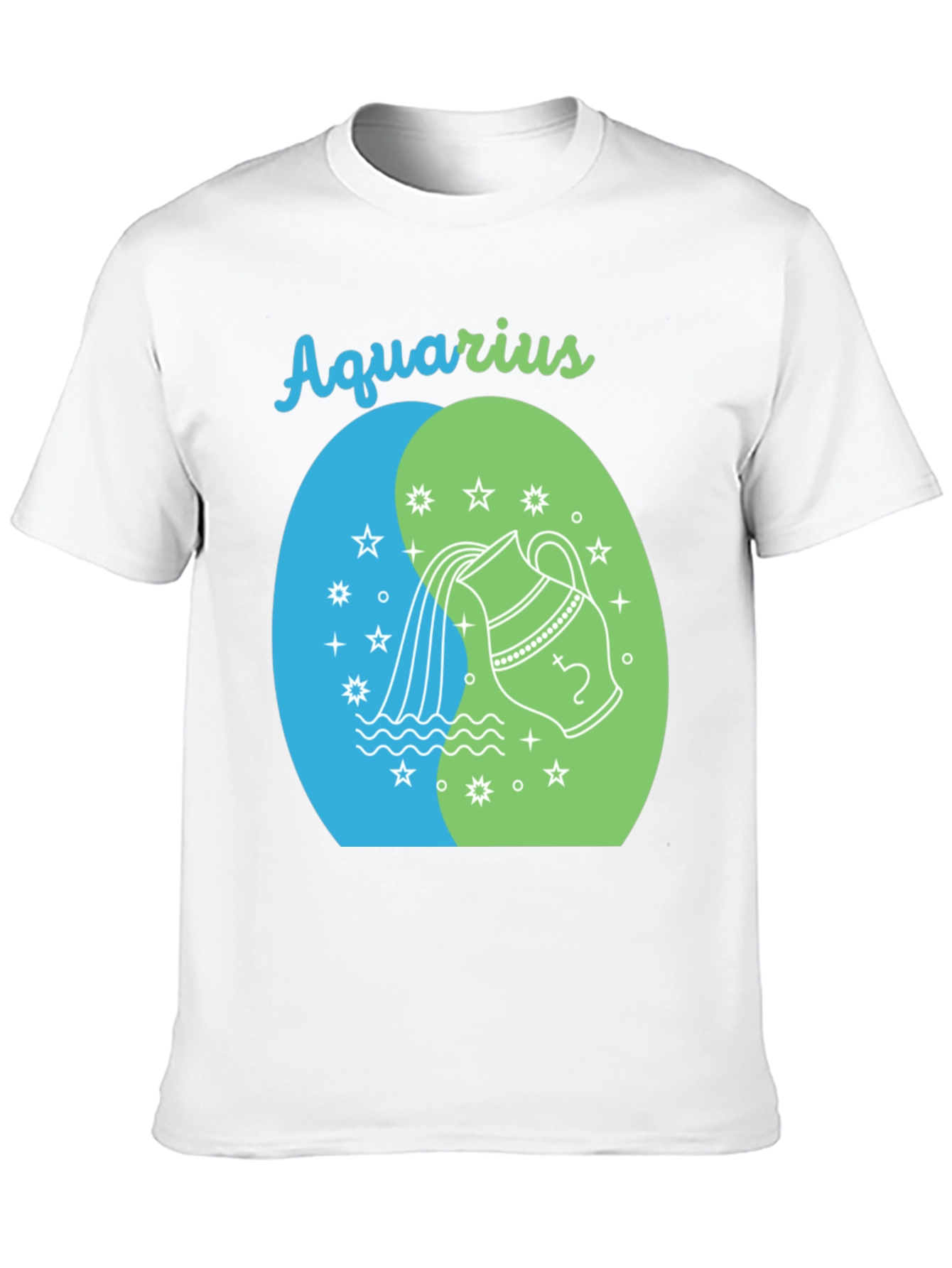 Aquarius Zodiac Black Graphic Tee