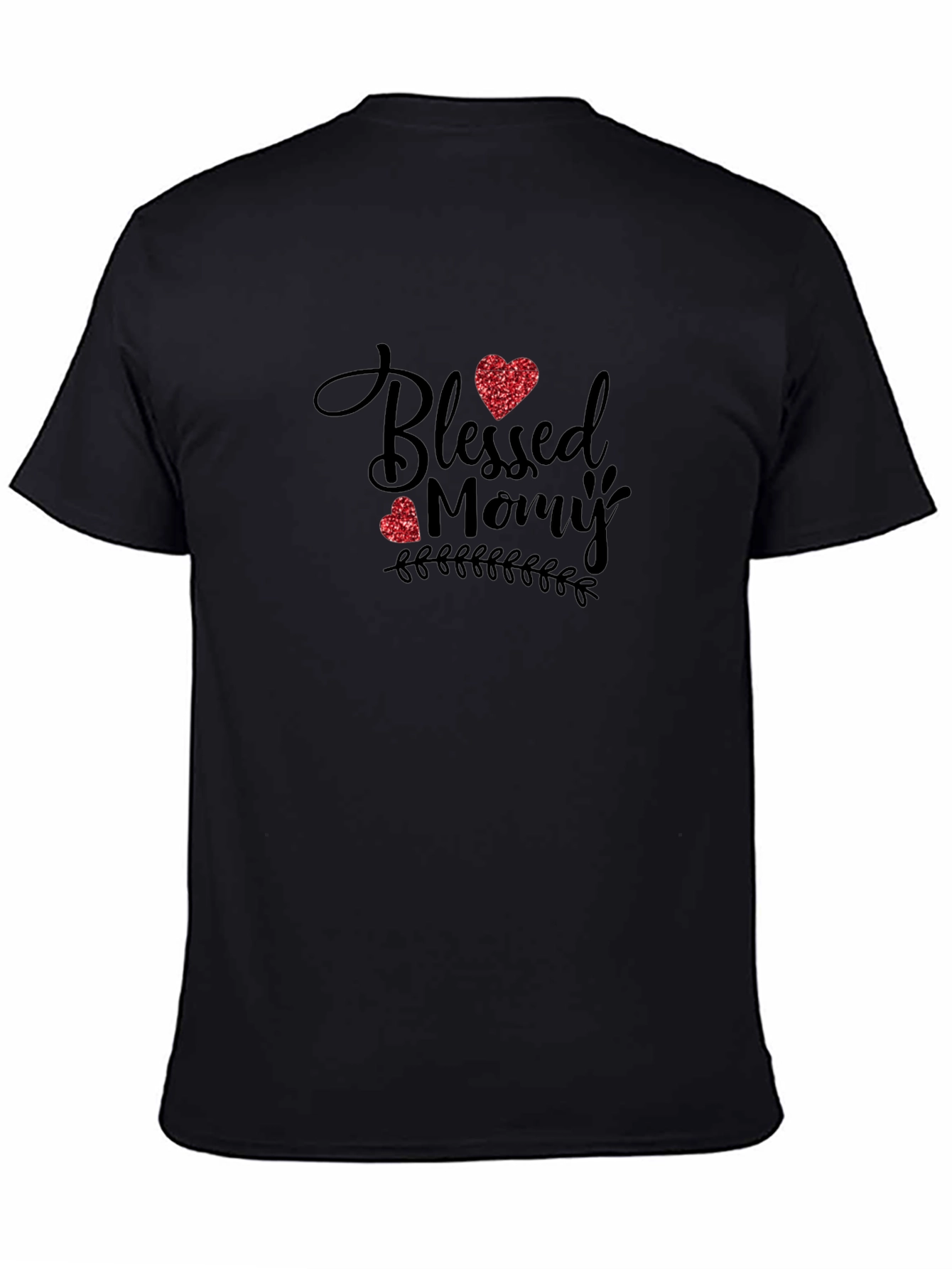 Blessed Mommy Graphic Tee - Soft Black T-Shirt