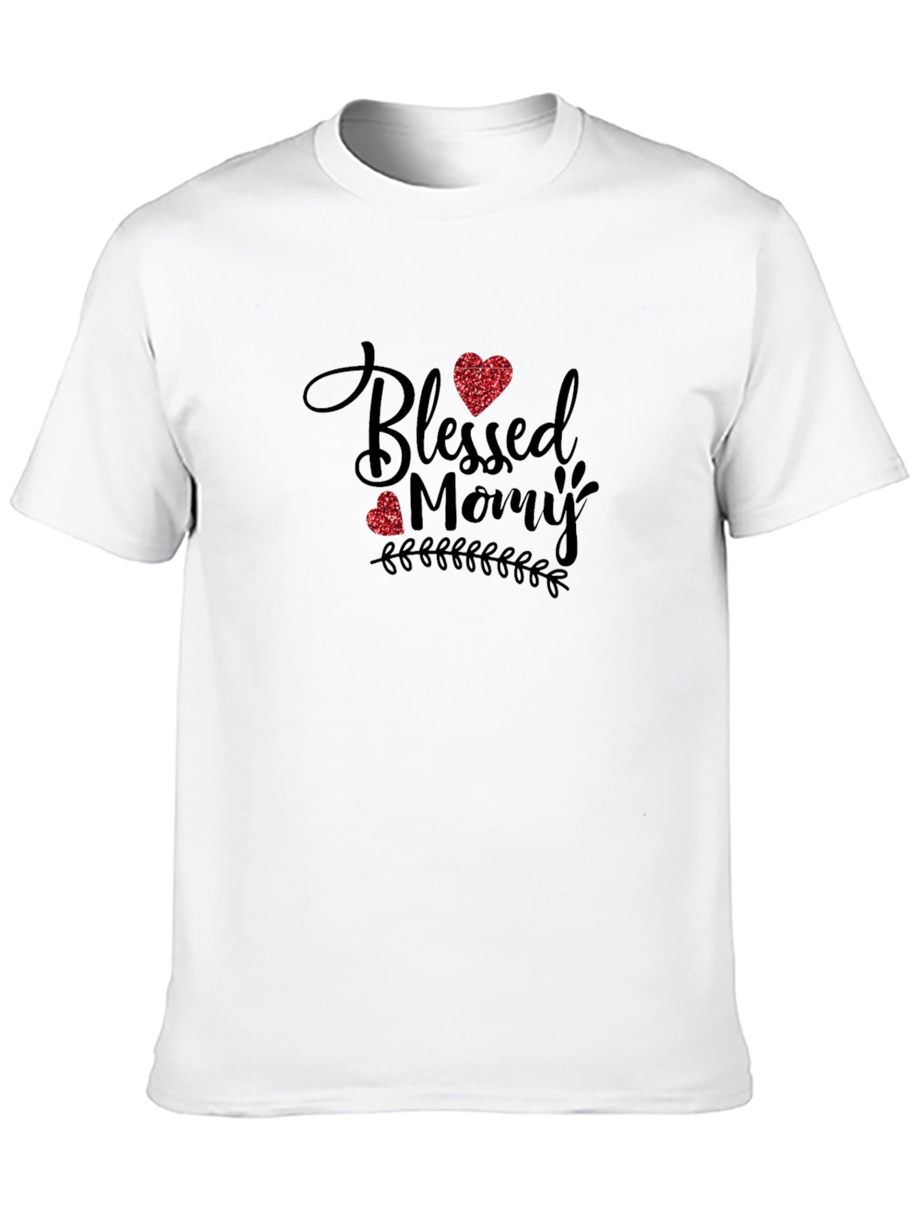 Blessed Mommy Graphic Tee - Soft Black T-Shirt