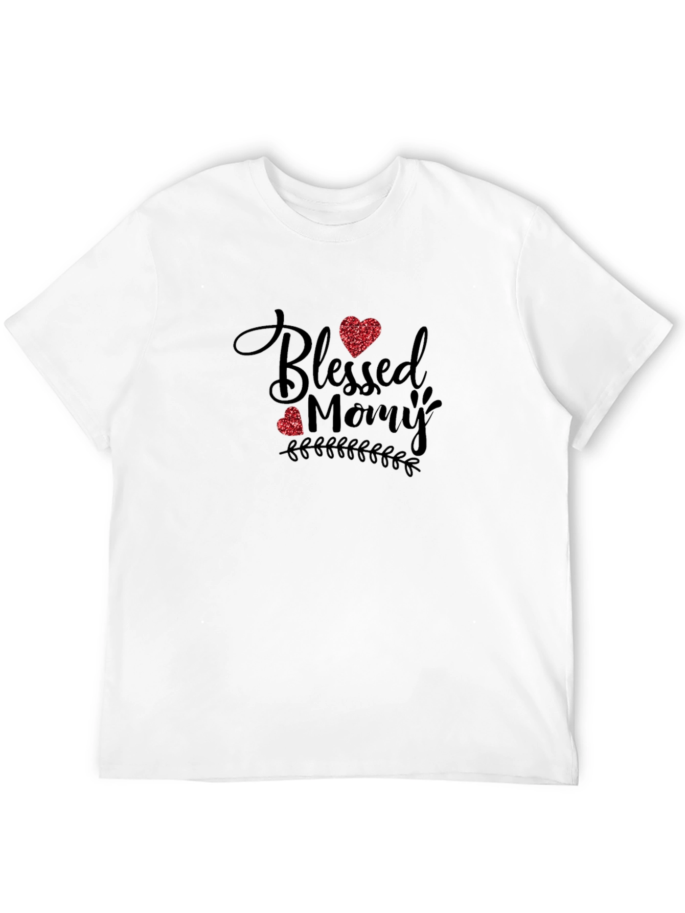 Blessed Mommy Graphic Tee - Soft Black T-Shirt