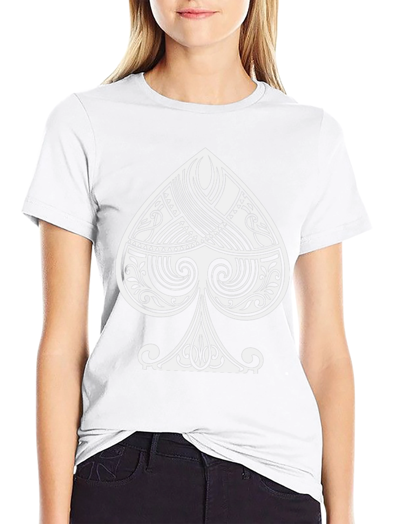 Spade Graphic Tee - Black Cotton Blend