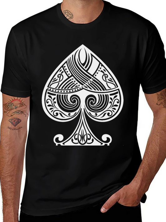 Spade Graphic Tee - Black Cotton Blend