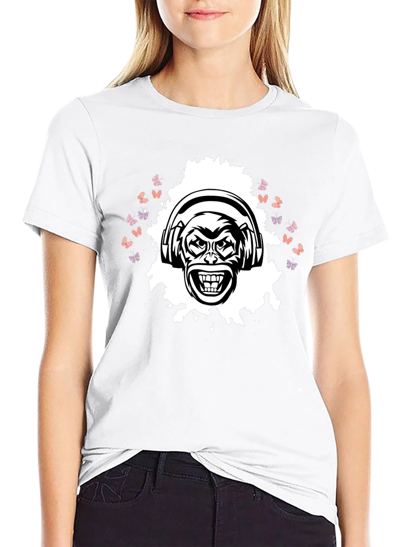 Cool Monkey Graphic T-Shirt - Black