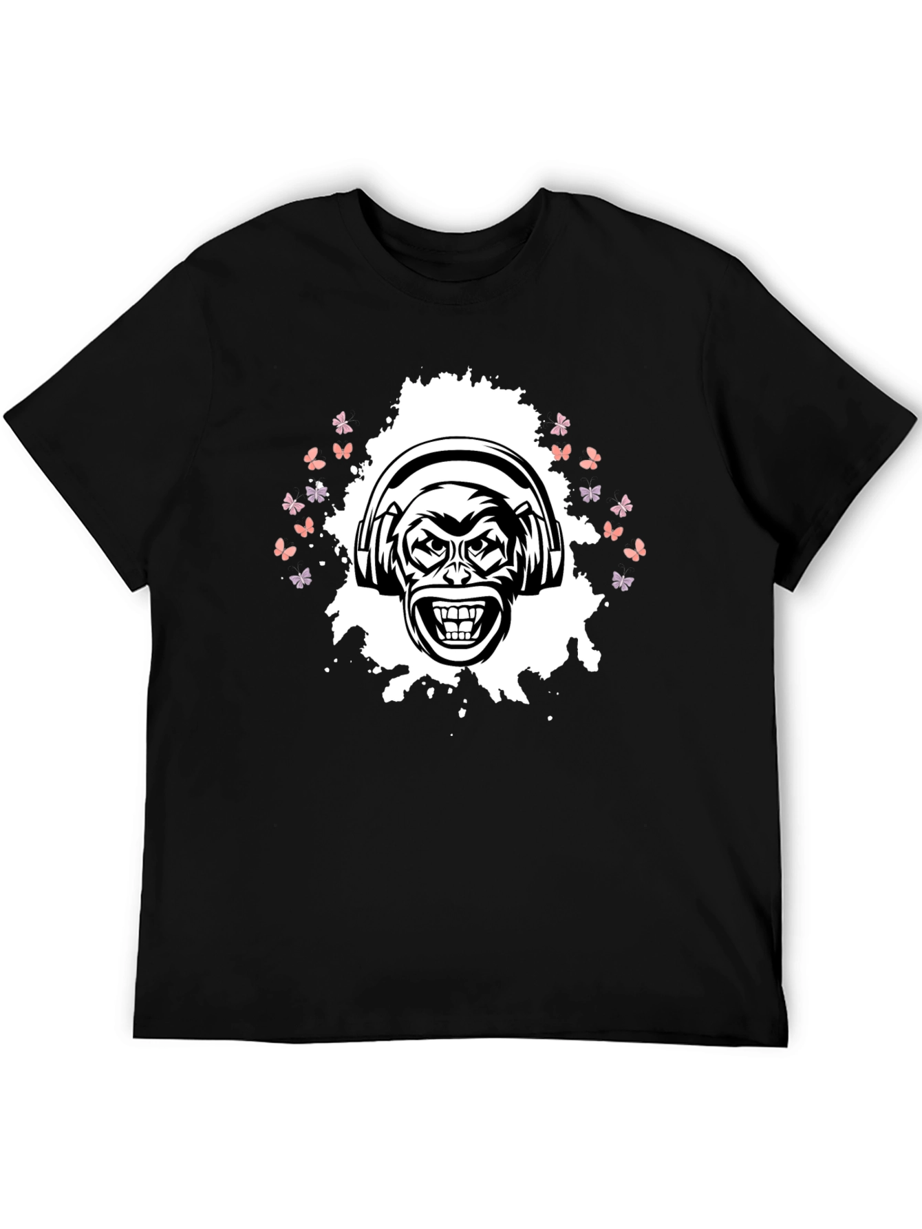 Cool Monkey Graphic T-Shirt - Black