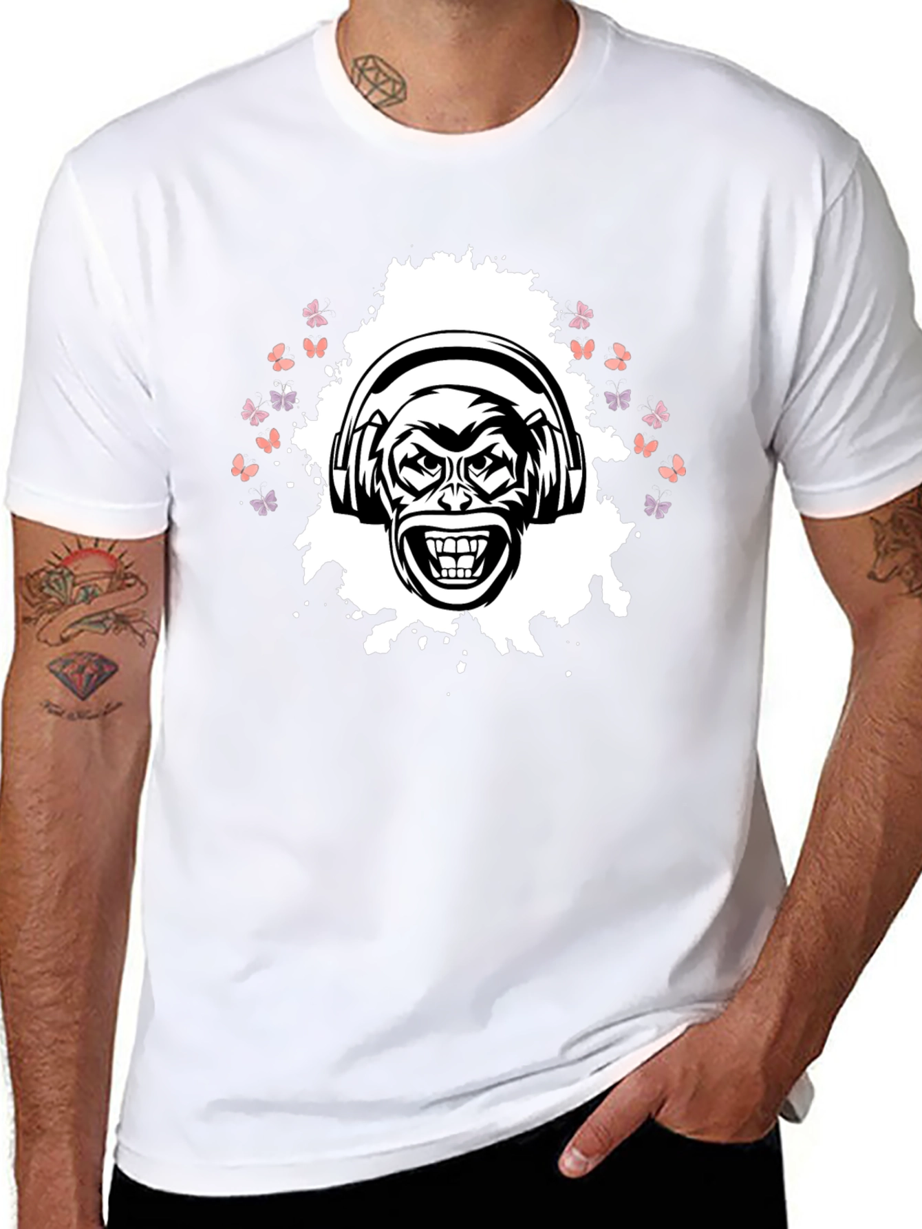 Cool Monkey Graphic T-Shirt - Black