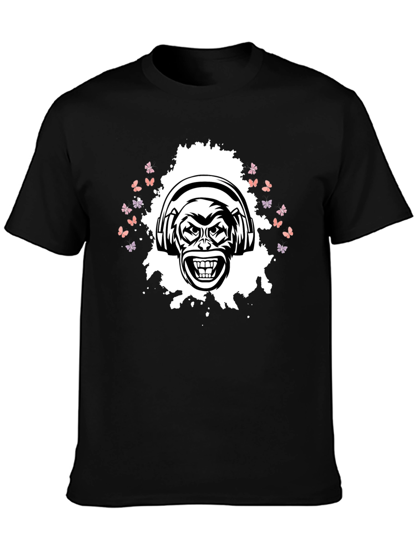 Cool Monkey Graphic T-Shirt - Black