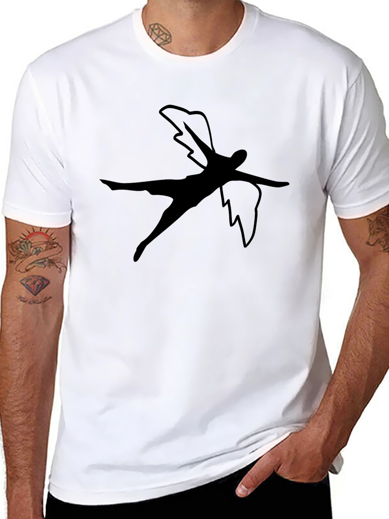 Abstract Angel Wing Graphic Tee