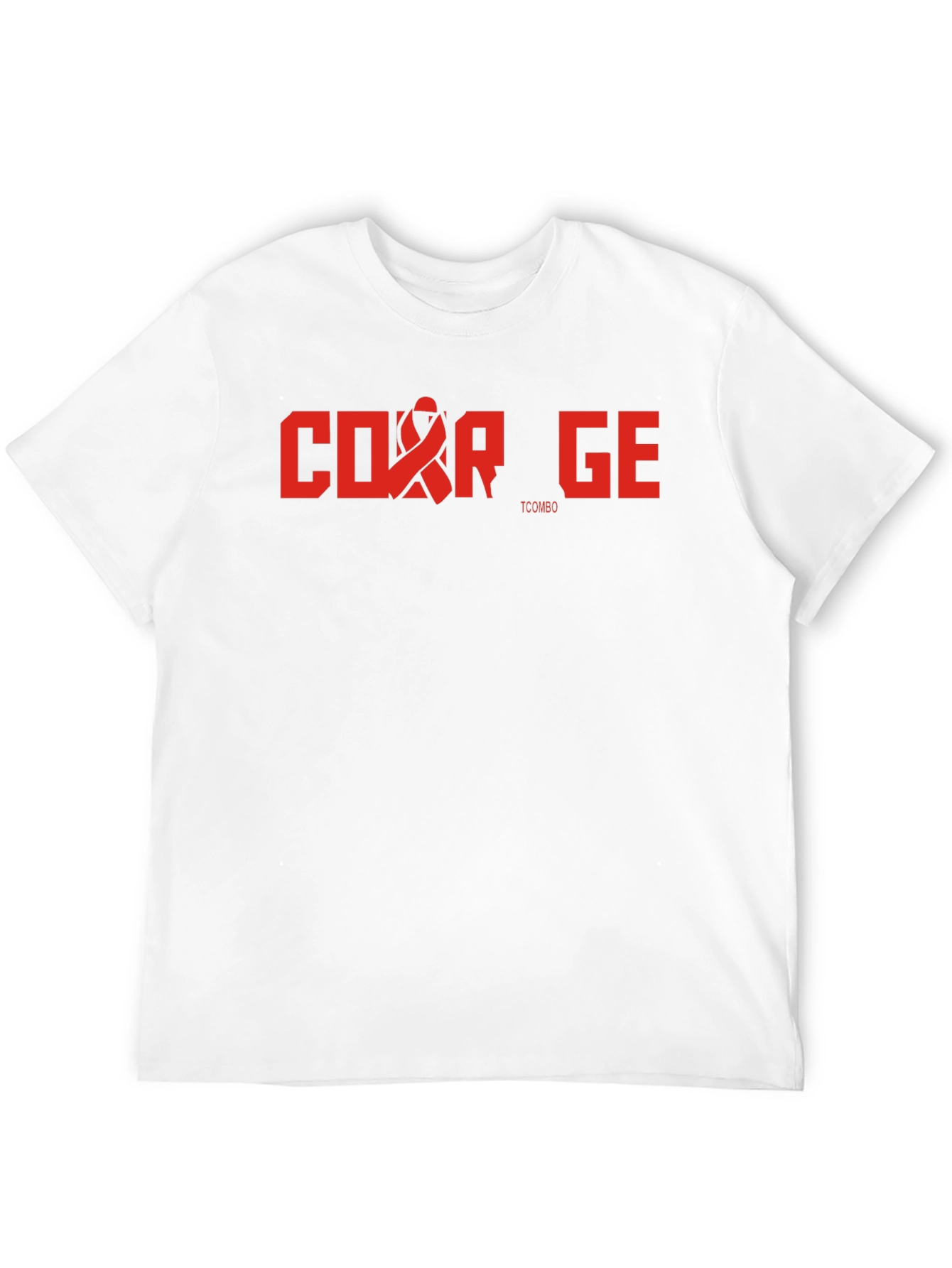 Courage T-Shirt - Red Ribbon Graphic Tee