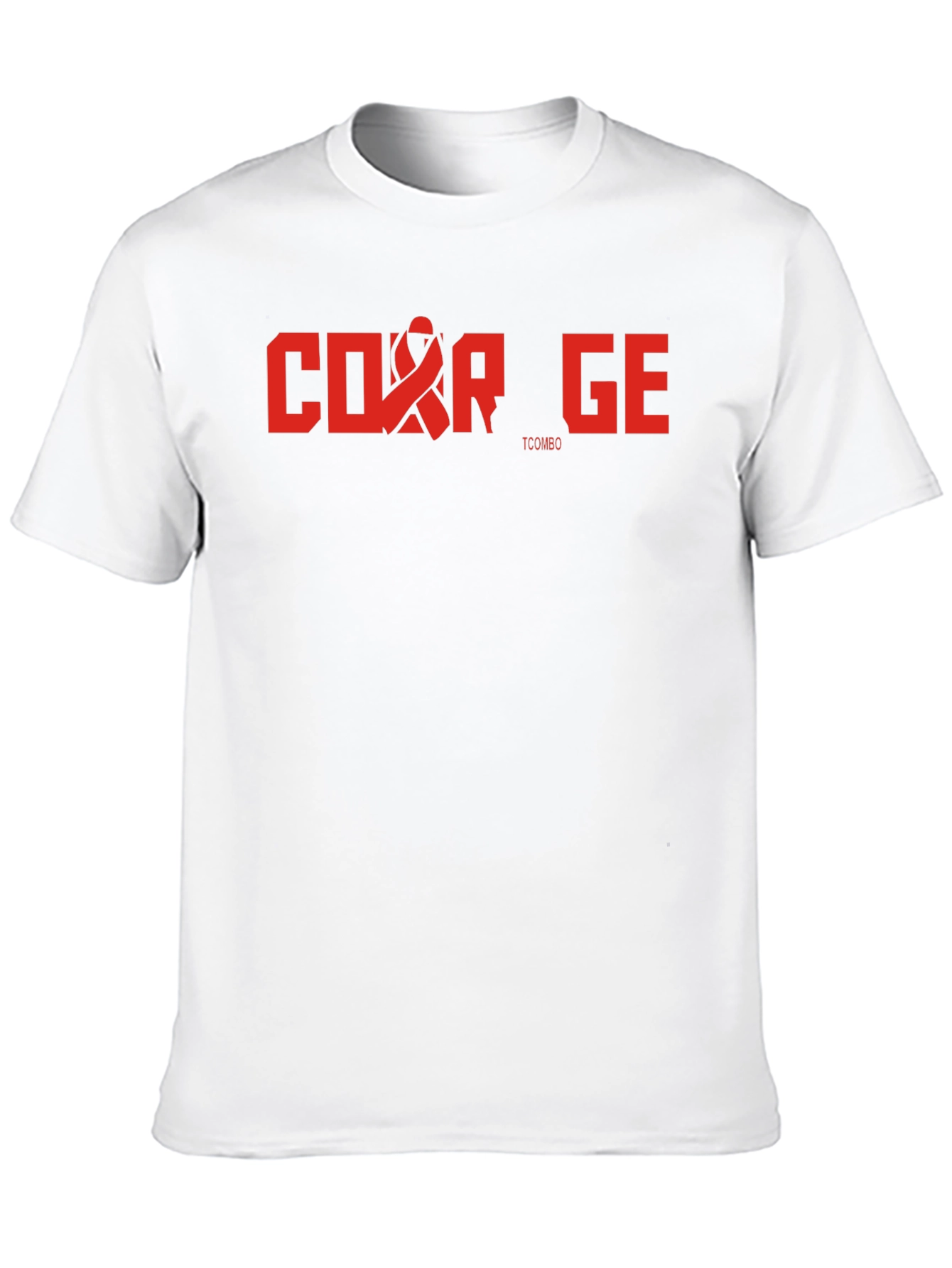 Courage T-Shirt - Red Ribbon Graphic Tee