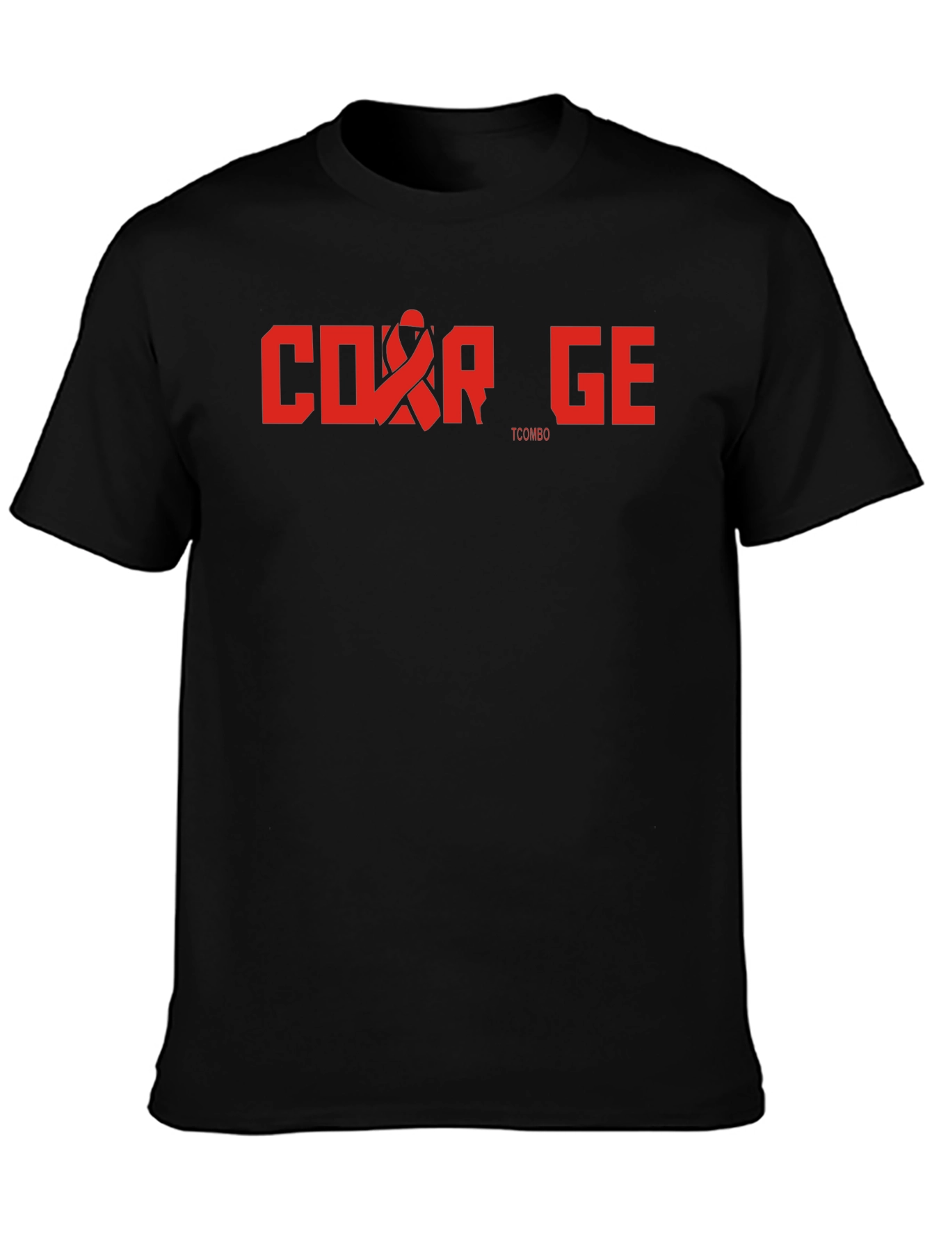 Courage T-Shirt - Red Ribbon Graphic Tee