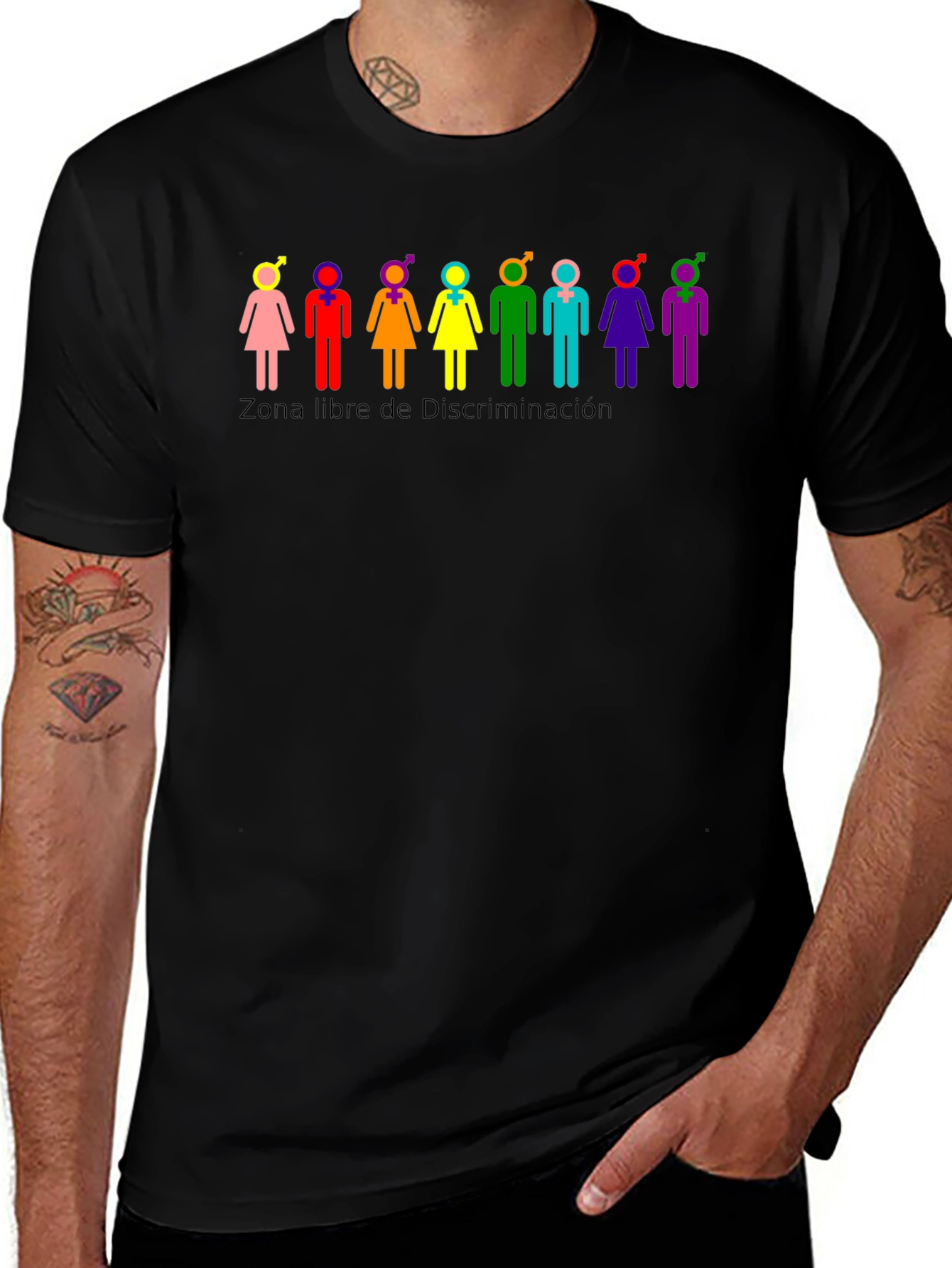 Equality Black T-Shirt - Zona Libre de Discriminación