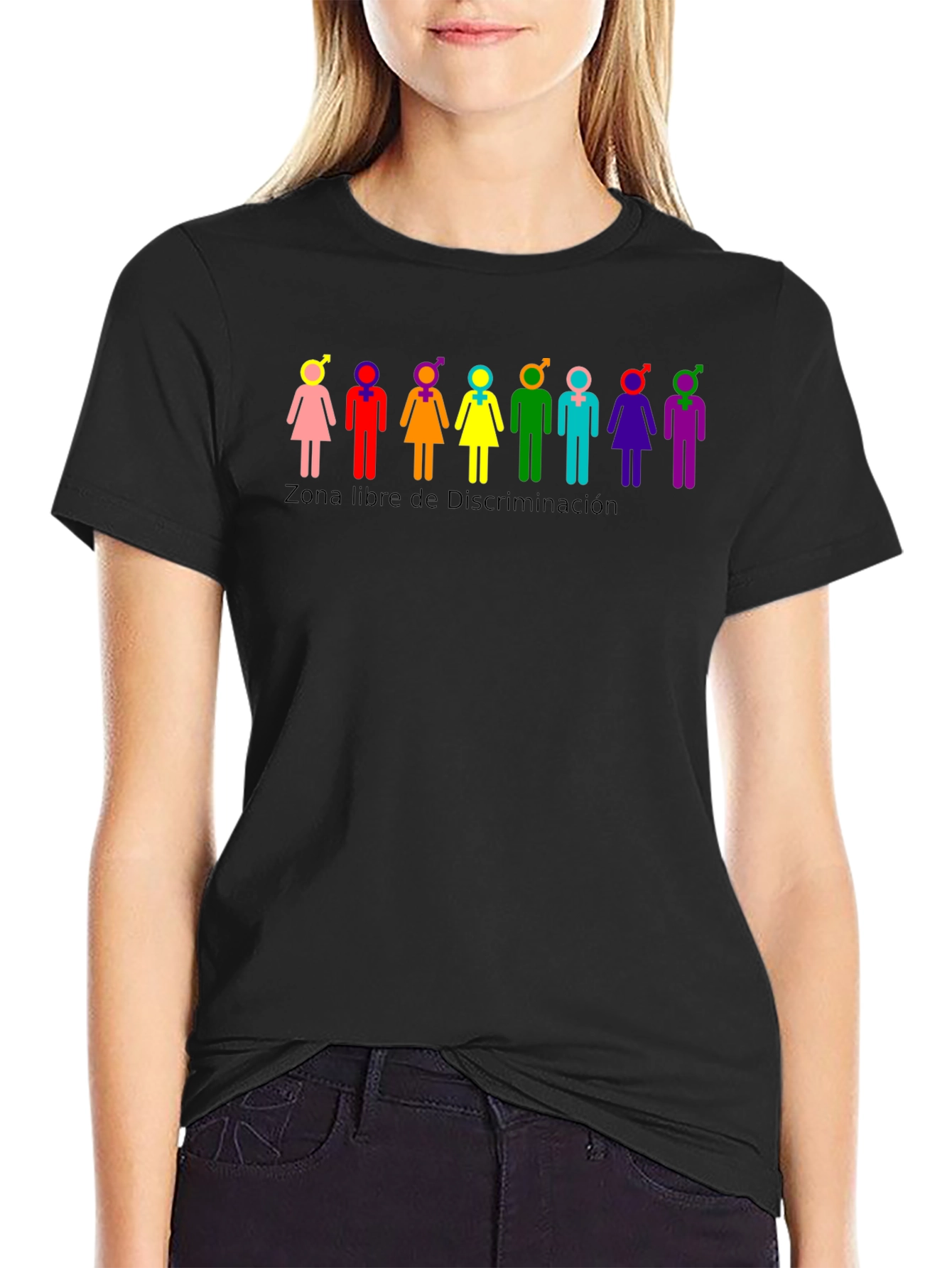 Equality Black T-Shirt - Zona Libre de Discriminación